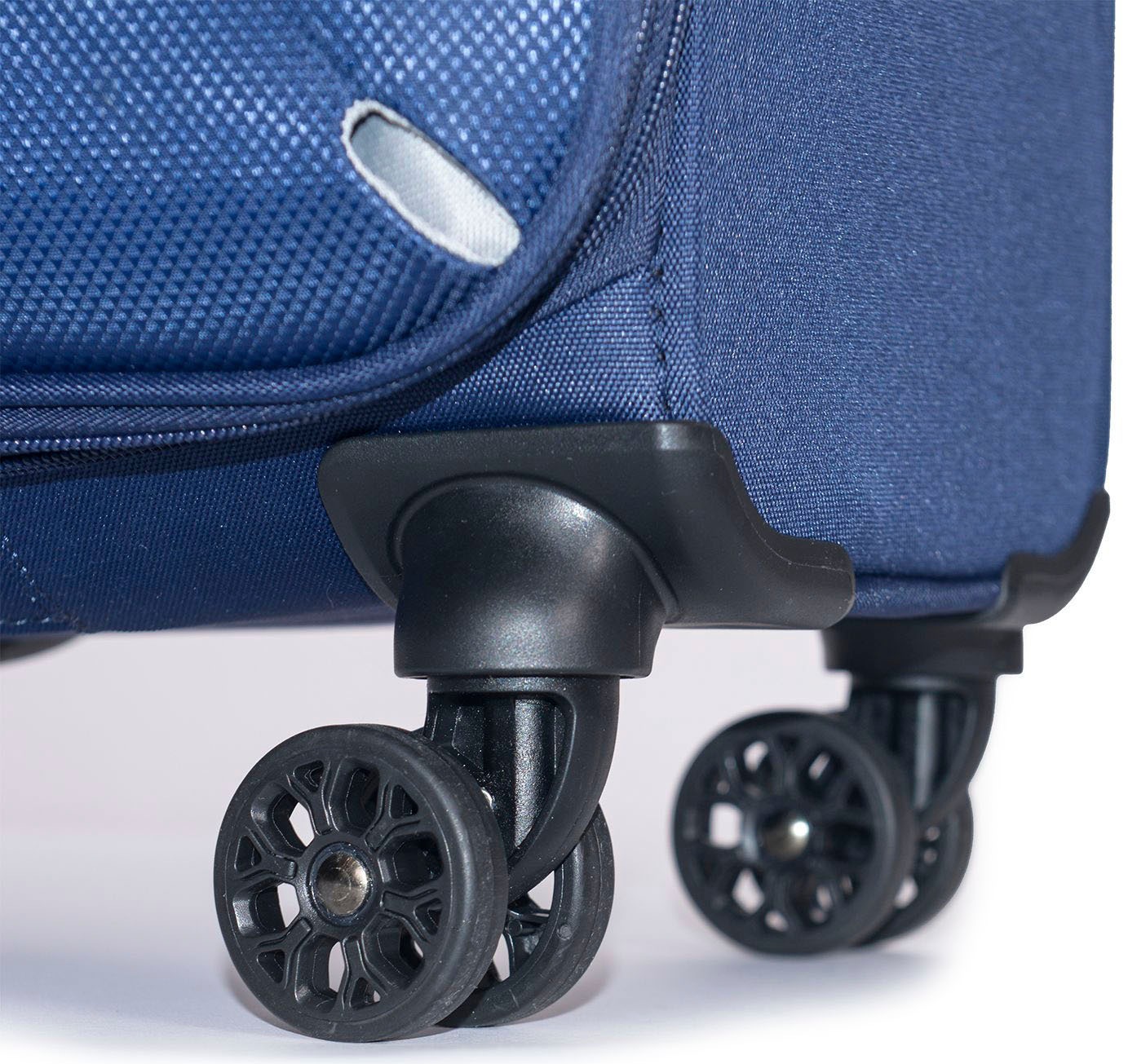 Stratic Weichgepäck-Trolley »Strong M, navy«, 4 Rollen, Reisekoffer Reisegepäck Aufgabegepäck TSA-Zahlenschloss
