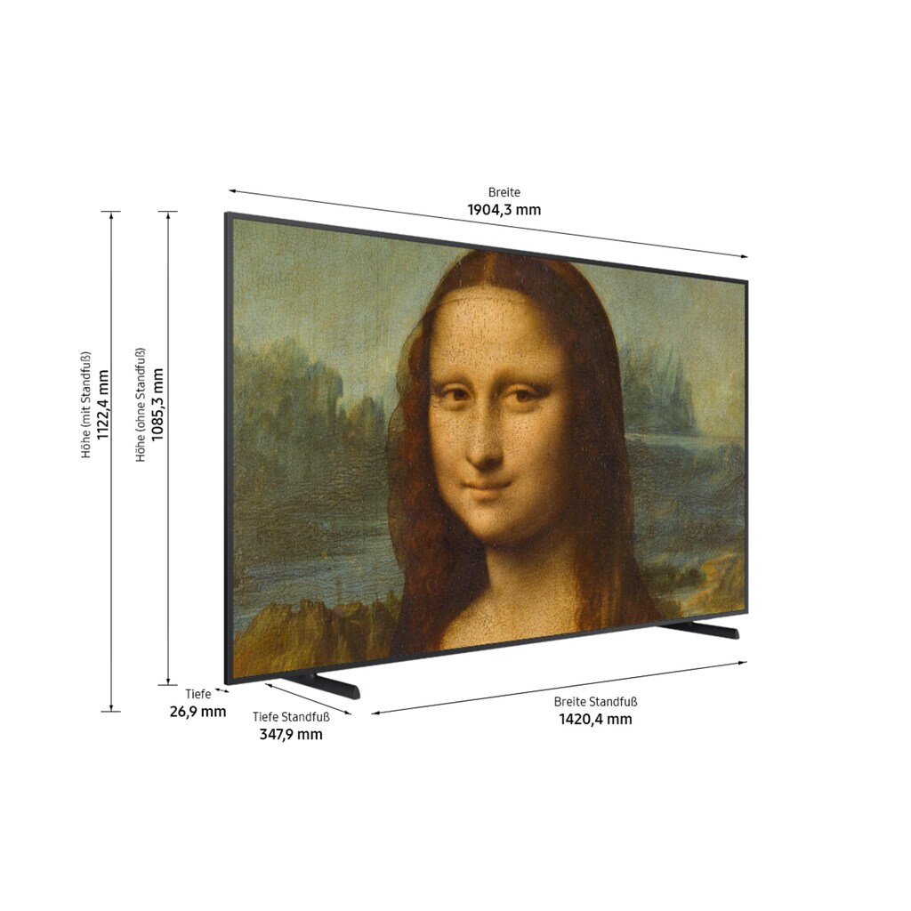 Samsung LED Lifestyle Fernseher »85" QLED 4K The Frame (2022)«, 214 cm/85 Zoll, 4K Ultra HD, Smart-TV