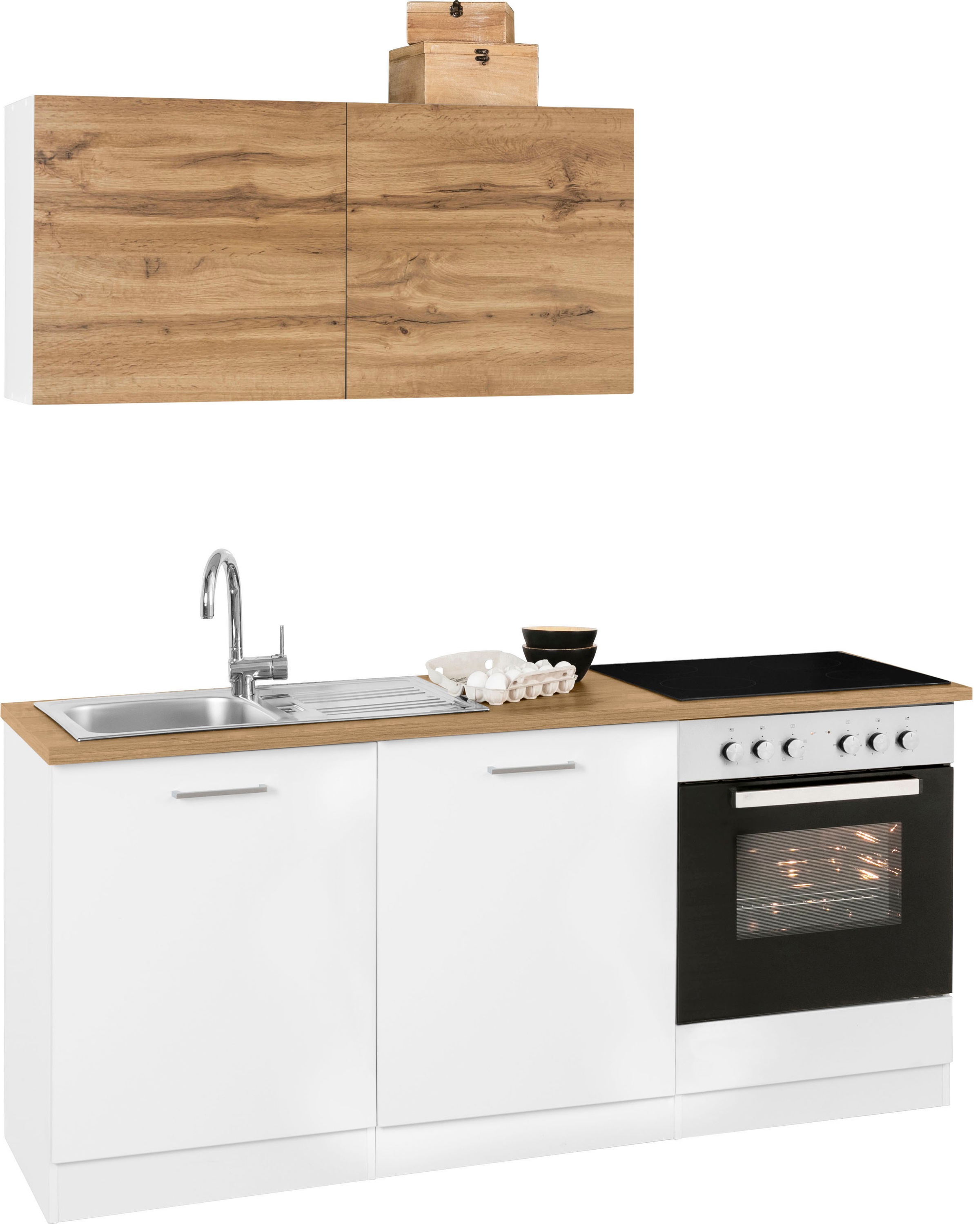 KOCHSTATION Küchenzeile »KS-Kehl«, ohne E-Geräte, Breite 180 cm