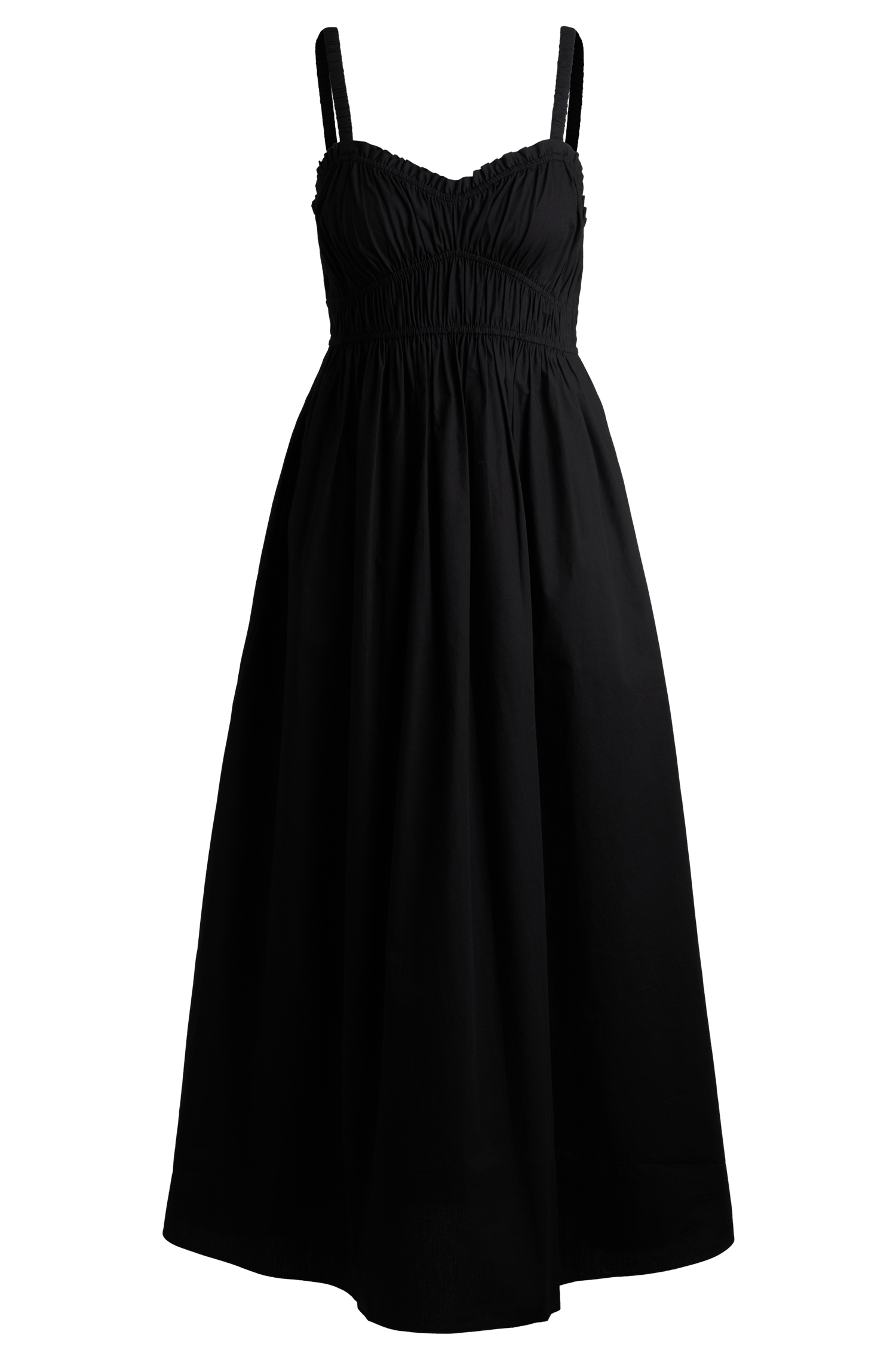 BOSS ORANGE Blusenkleid »Dalza Premium Damenmode« Eingrifftaschen mit Elastikdetail, Popeline Qaulität