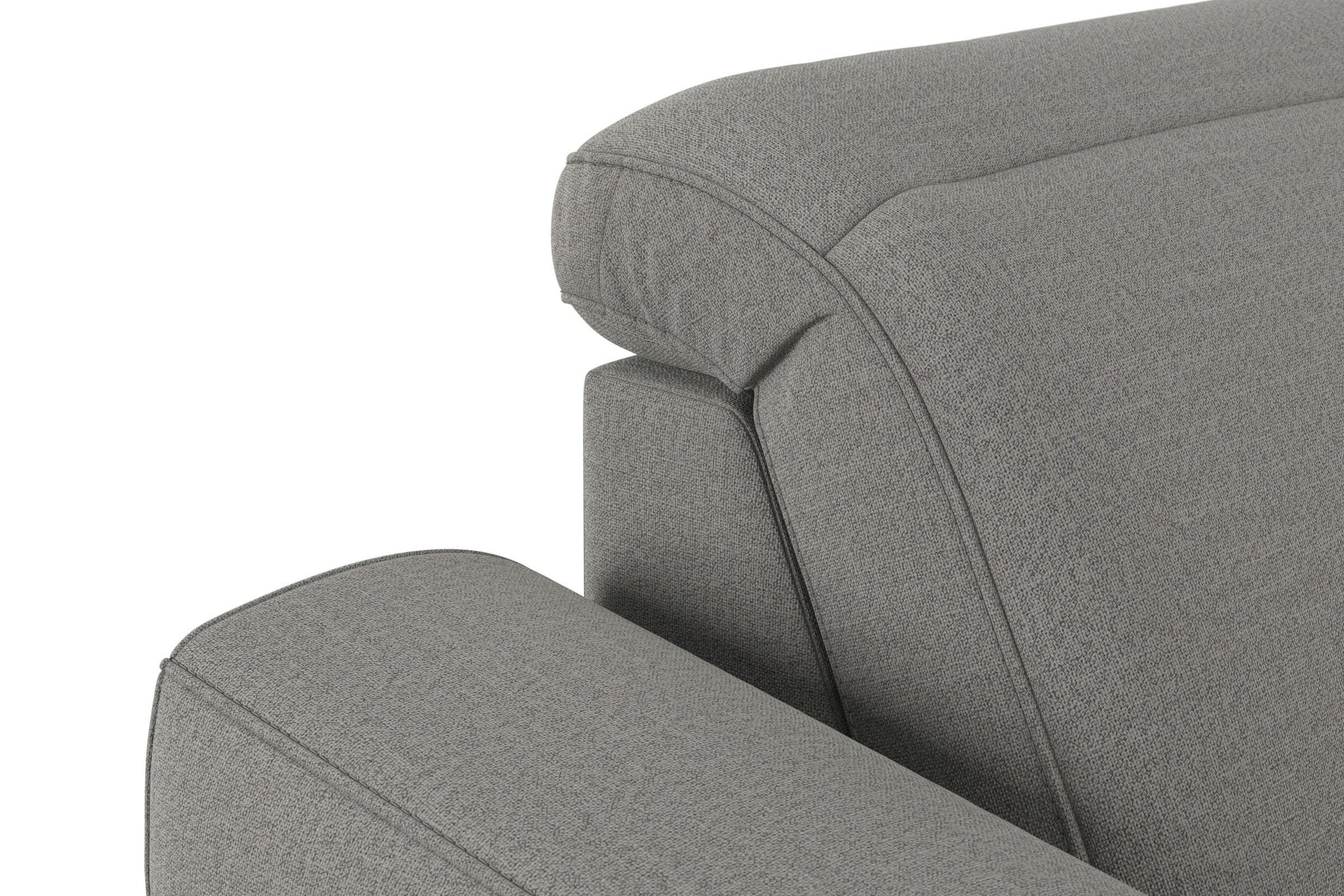 sit&more Wohnlandschaft »Dundee U-Form«, mit Federkern und Edelstahlfüßen, wahlweise mit Kopfteilverstellung
