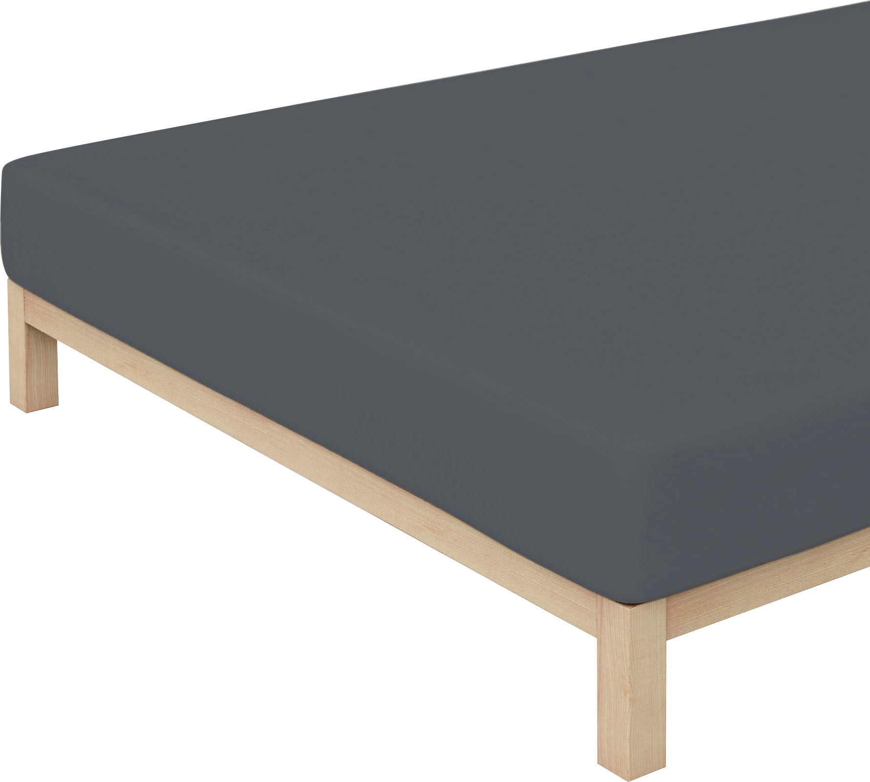 Schlafgut Spannbettlaken »PURE Bio-Baumwolle mit Elasthan, dehnbar blickdicht, straff, Bettlaken«, PREMIUM Laken für Matratzen bis 30cm Höhe, in 90x200, 140x200, 180x200