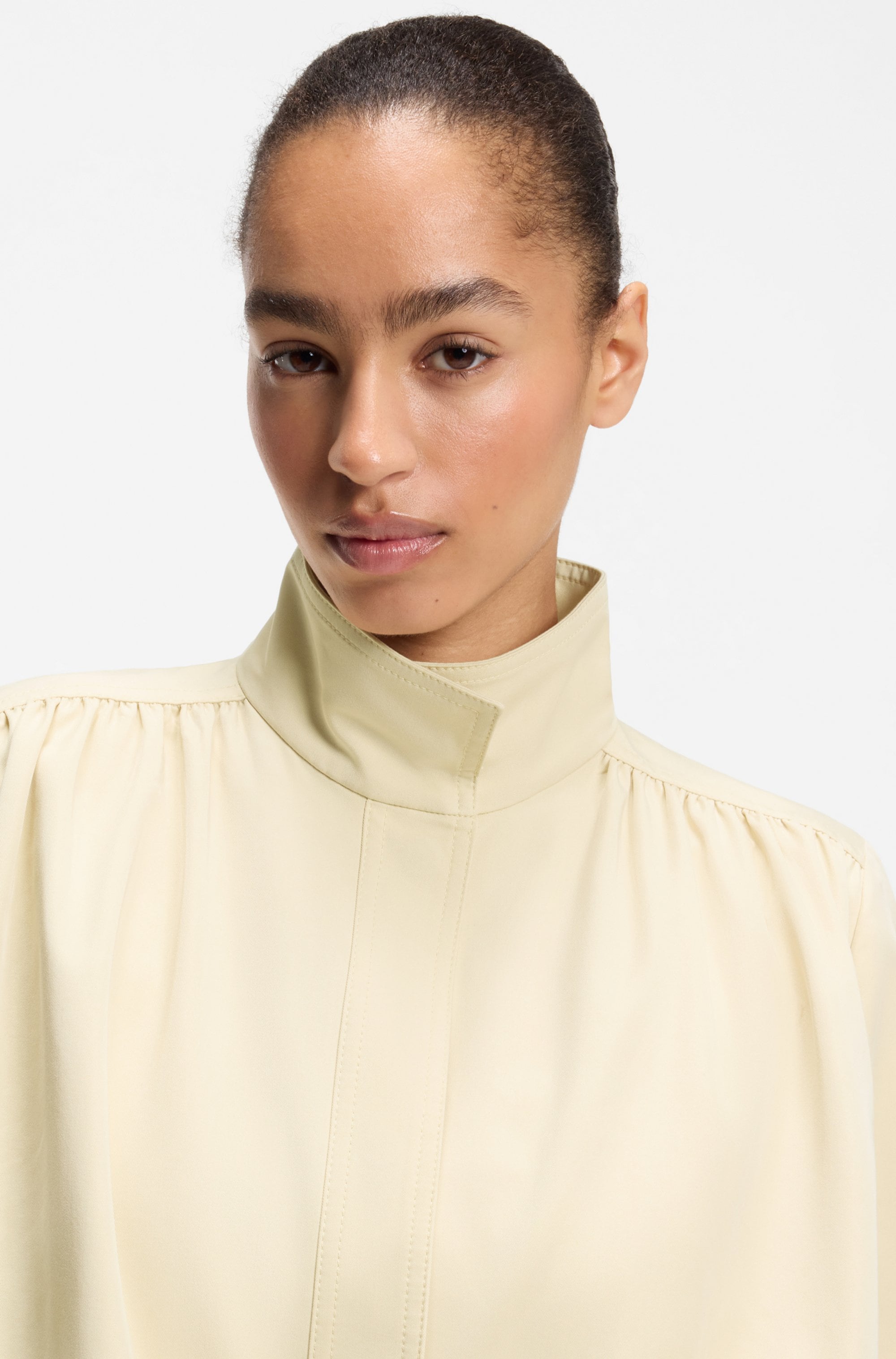BOSS ORANGE Jackenblazer »Jolea Premium Damenmode« mit Ballon-Saum, Relaxed Fit