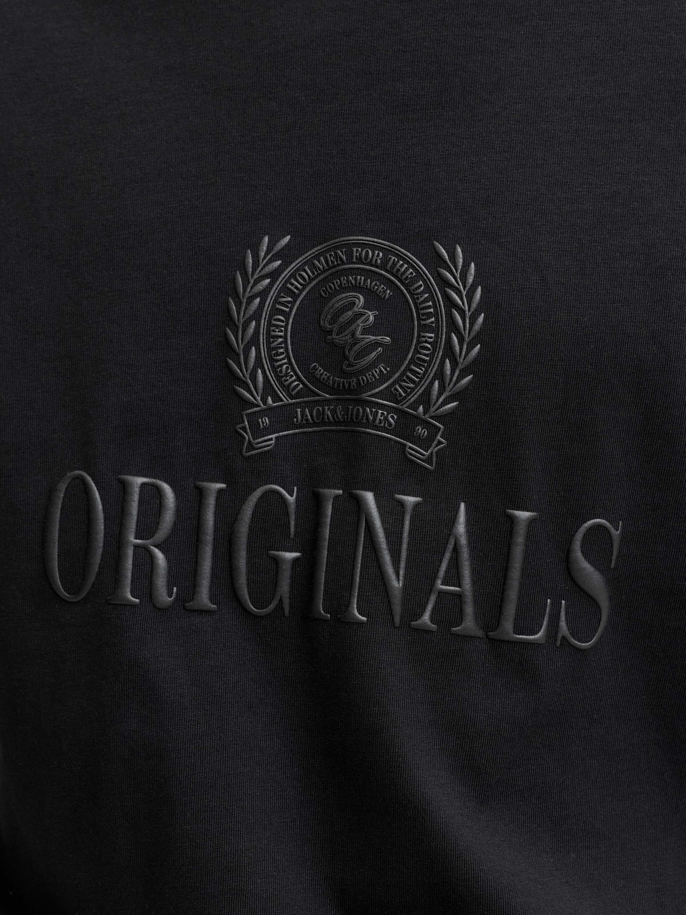 Jack & Jones Rundhalsshirt »JORFREDERIKSBERG MONOGRAM TEE SS CN SN« Baumwolle, relaxed fit