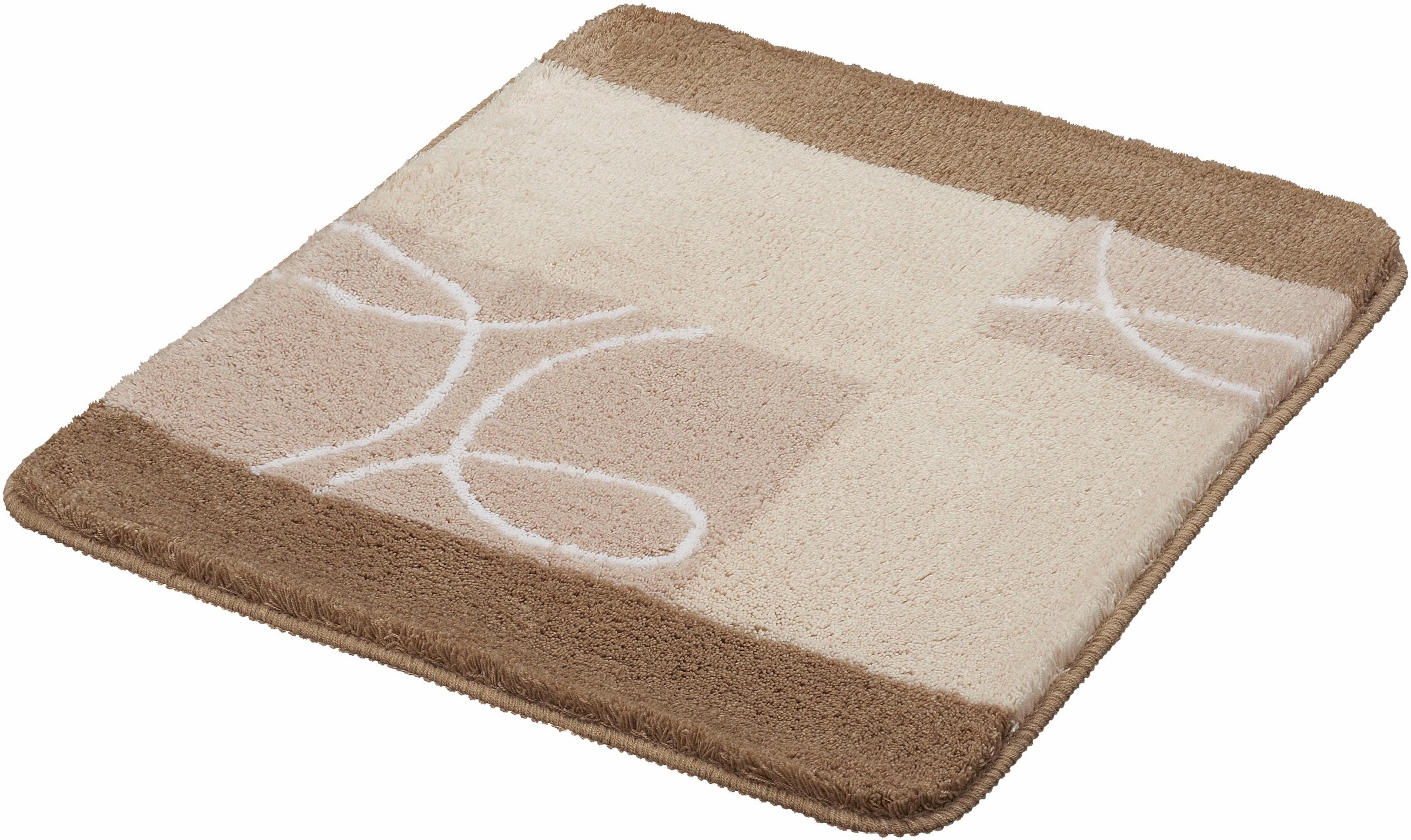 MEUSCH Badematte »Curly«, rutschhemmend beschichtet, fußbodenheizungsgeeignet, Badteppich, modernes Design, waschbar