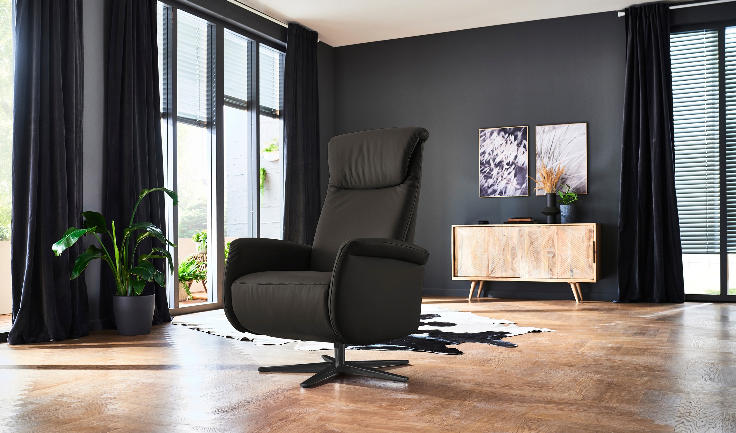 Home affaire Relaxsessel »Cartore Fuß schwarz, manuelle oder motorische Ver günstig online kaufen