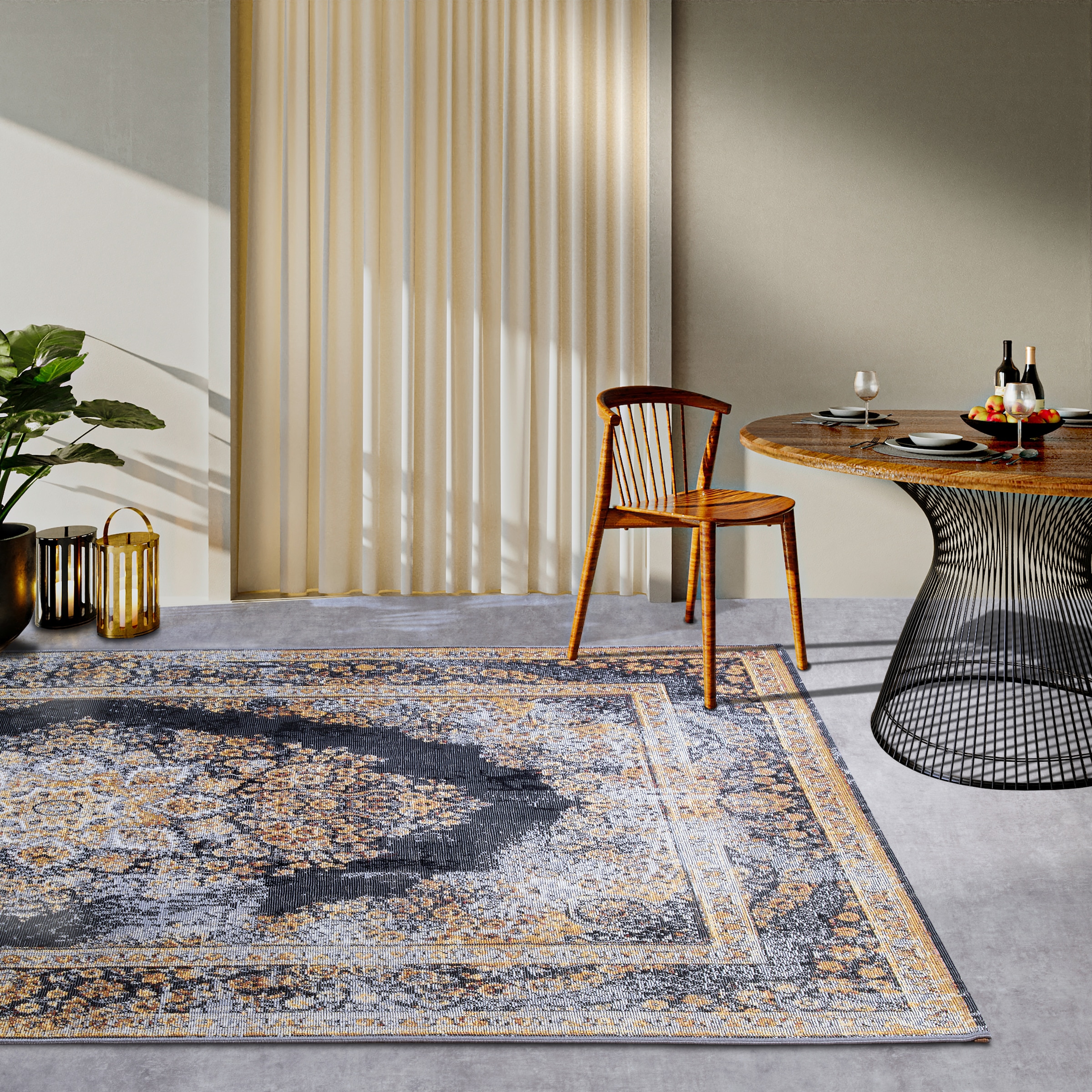 Villeroy & Boch Outdoorteppich »Martha«, rechteckig, 3 mm Höhe, Outdoor, Flachgewebe, wetterfest, Balkon, Garten, Klassisch, Terrasse