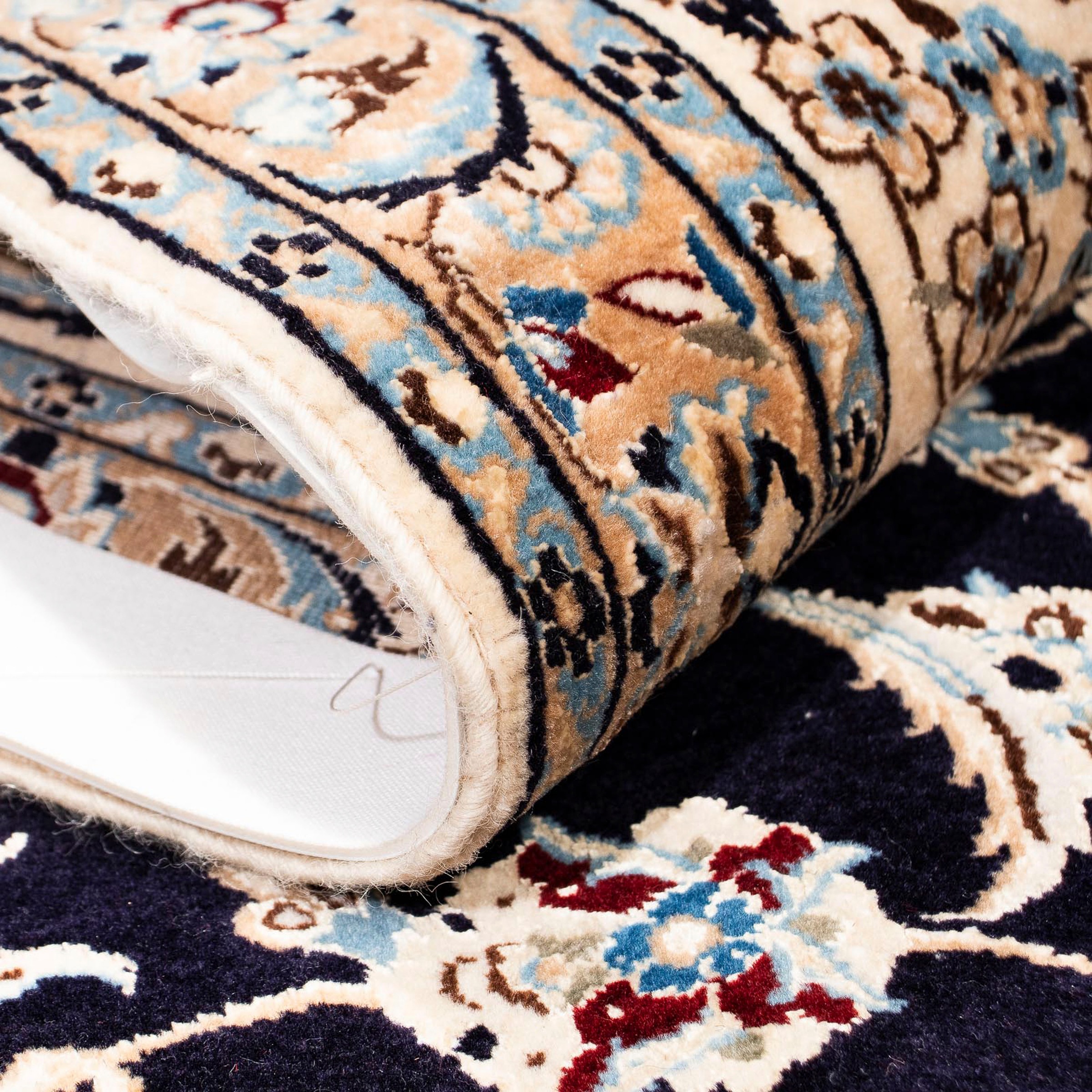 3. Bild von morgenland Orientteppich »Perser - Nain - Premium - 250 x 170 cm - dunkelblau«, rechteckig, Wohnzimmer, Handgeknüpft, Einzelstück mit Zertifikat