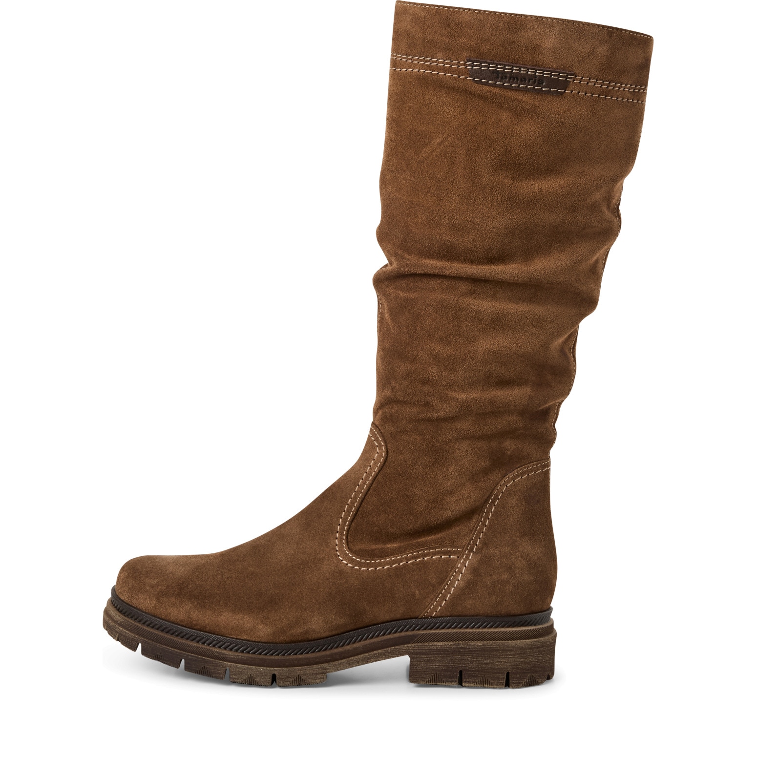 Tamaris Stiefel  , Blockabsatz, Langschaftstiefel mit slouchy Falten am Schaft