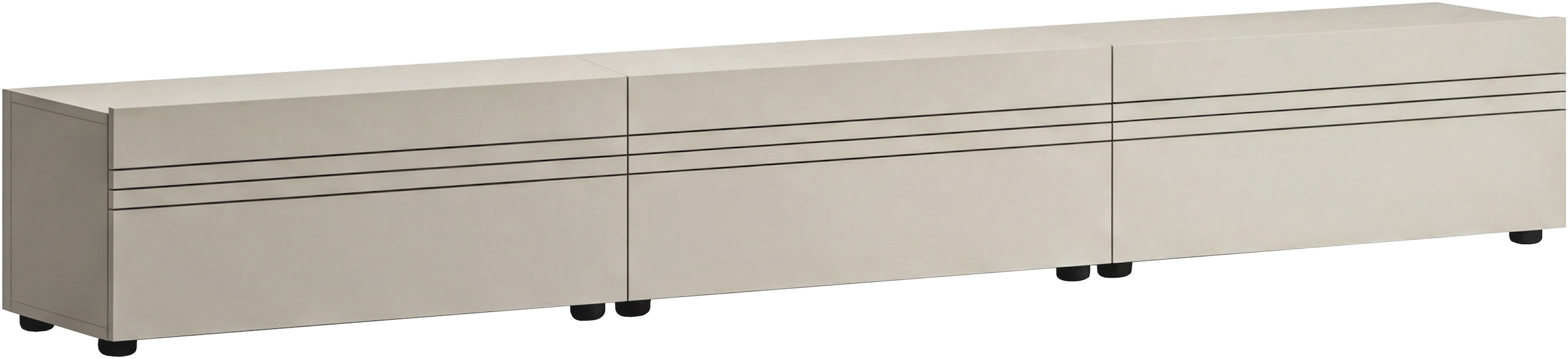OTTO home Lowboard »SPIAGGIA, 3-teiliges Set, Breite 270cm, stehend & hängend montierbar« TV-Möbel, TV-Schrank, TV-Lowboard, Mediaboard