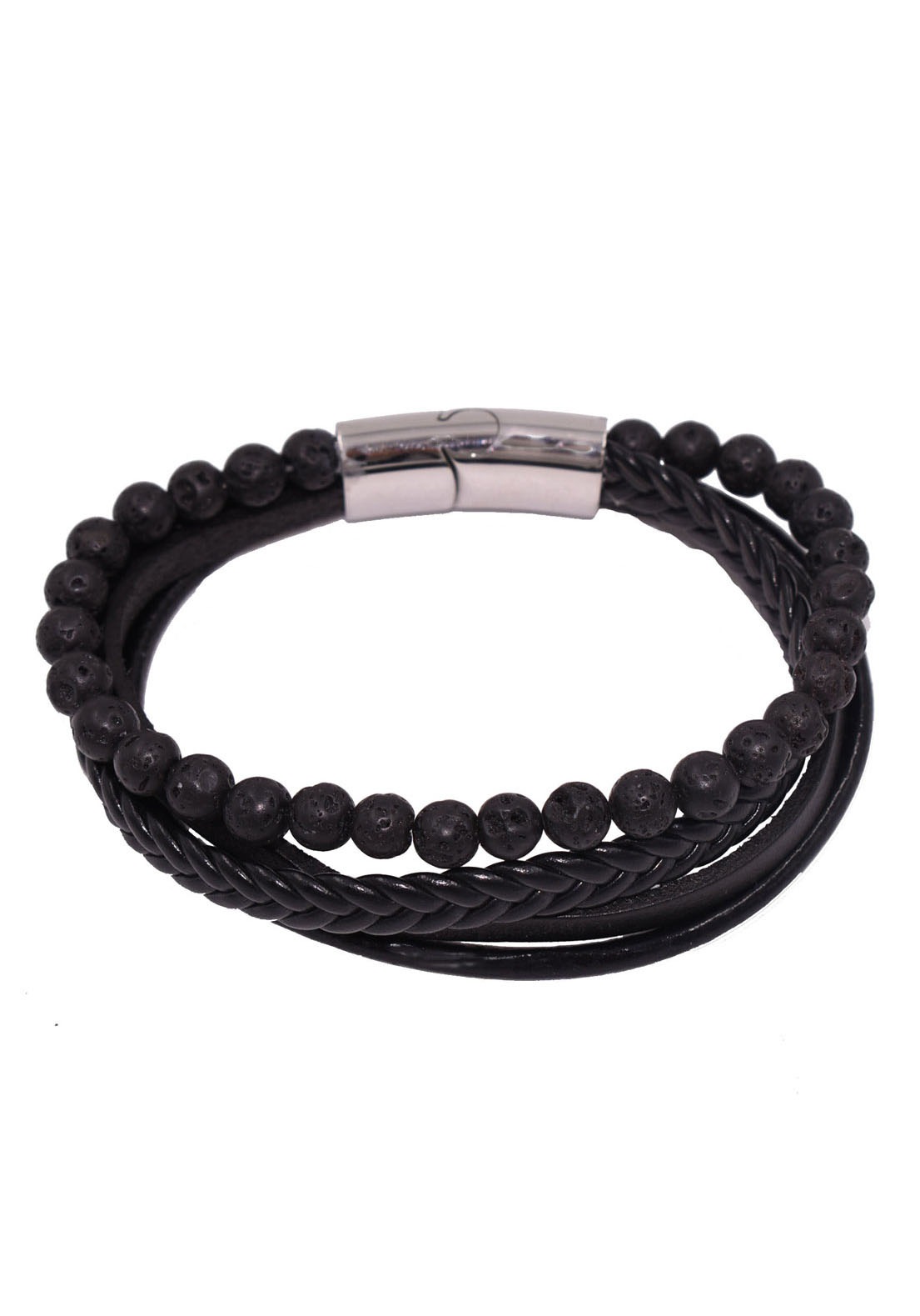Firetti Lederarmband »Schmuck Geschenk Armschmuck Edelsteinarmband Lava«, Made in Germany - mit Lavastein