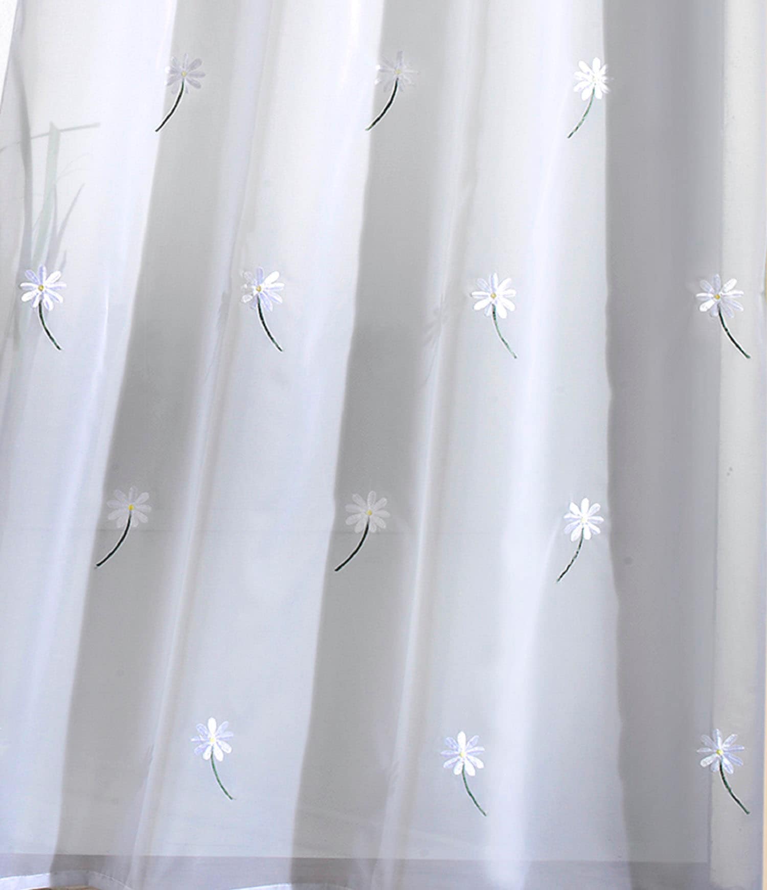 Weckbrodt Vorhang »Daisy«, (1 St.), Voile, halbtransparent, bestickt, Floral, geblümt, Gardine, Store