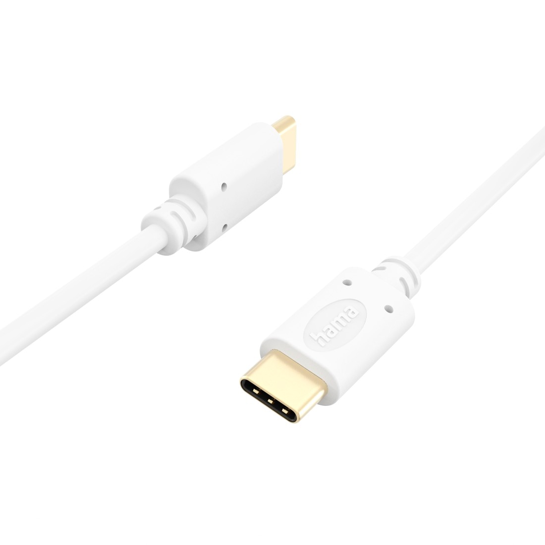 Hama USB-Kabel »Ladekabel, USB-C, 1,5m, weiß«, USB Typ C-USB-C, USB-C, 150 cm, Datenübertragung, Schnellladefunktion
