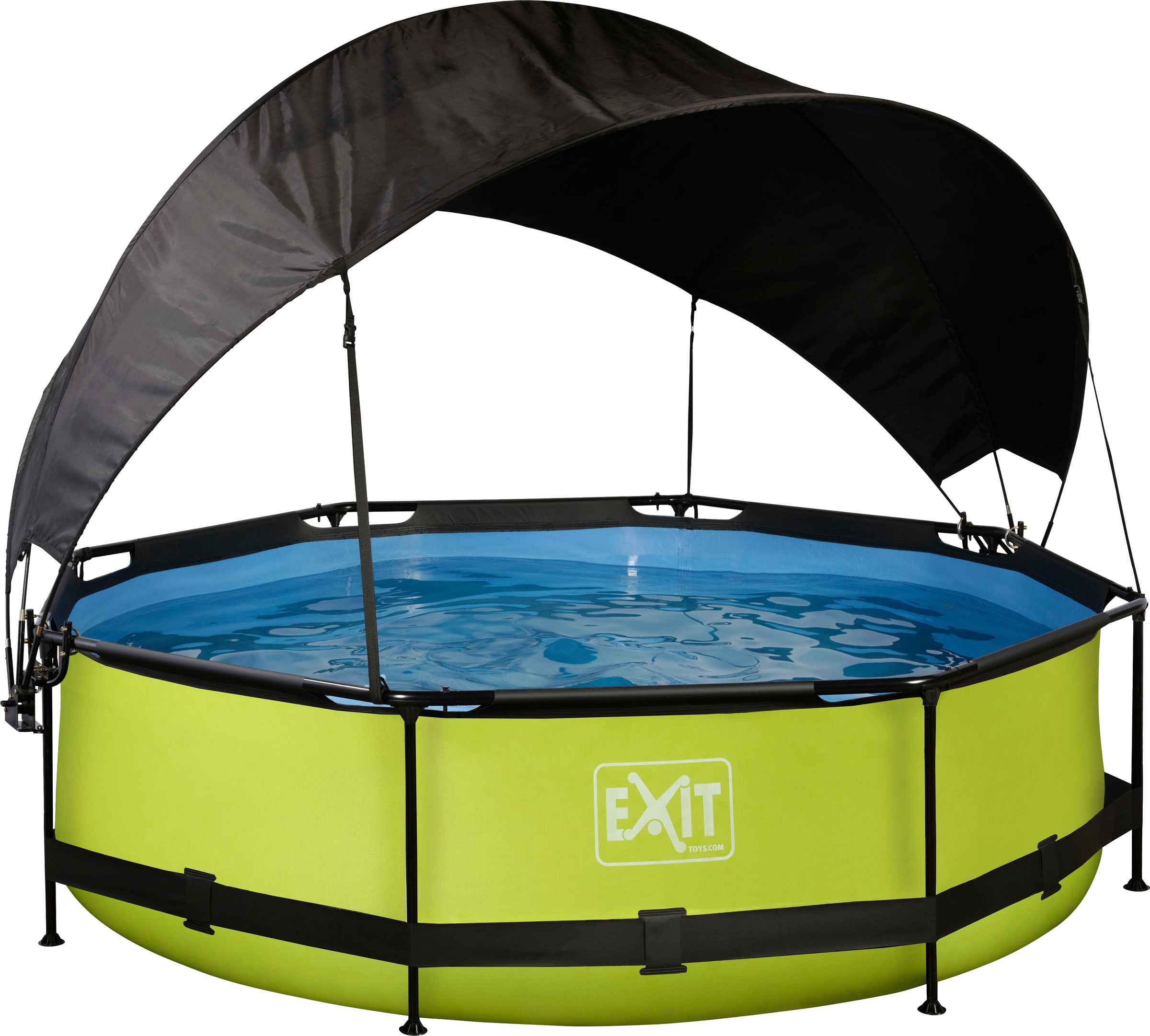EXIT Framepool »inkl. Sonnensegel«, (Set, 4 tlg.), ØxH: 300x76 cm, mit Kartuschenfilterpumpe und Sonnensegel