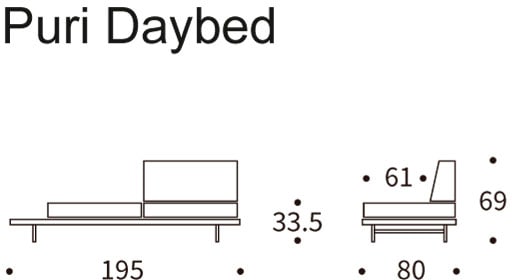 Holzablage, flexible Daybed LIVING integrierter ™ Relaxliege INNOVATION auf mit »PURI«, bestellen Rechnung Aufteilung