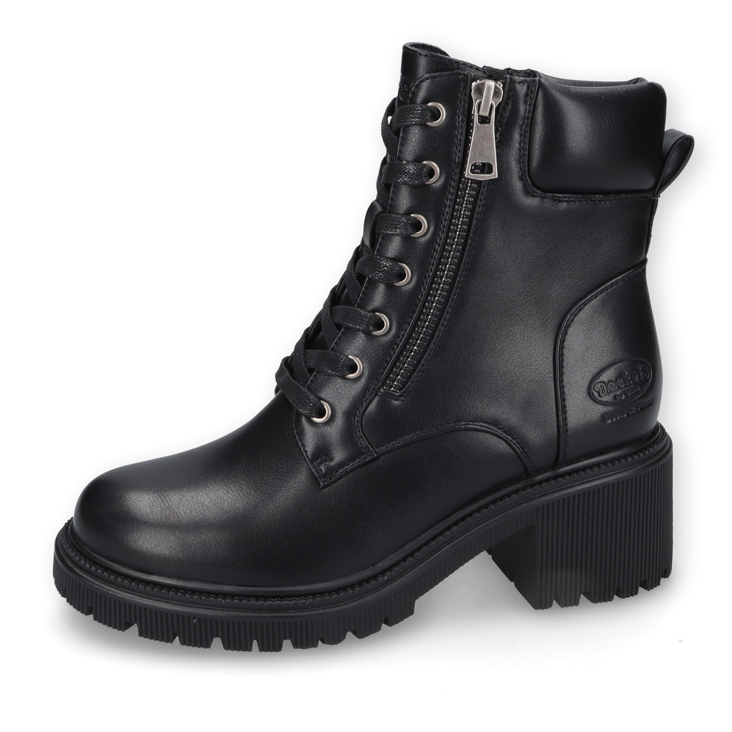 Dockers by Gerli Schnürstiefelette  Biker Boots mit Reißverschluss