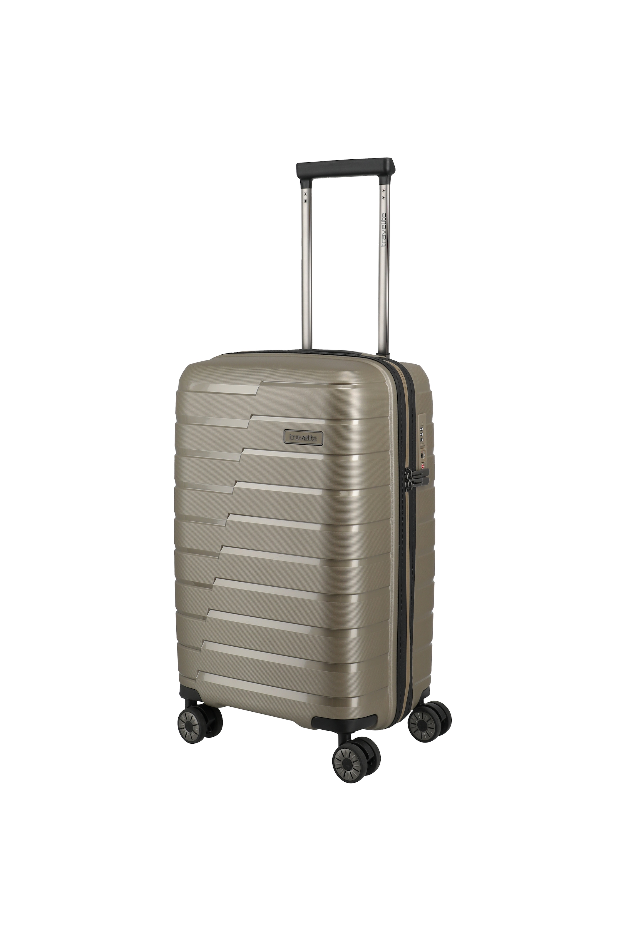 travelite Trolley »AIR BASE Reisekoffer Hartschale« 35 l 4 Rollen kratzresistenter Oberfläche und cleverer Innenaufteilung