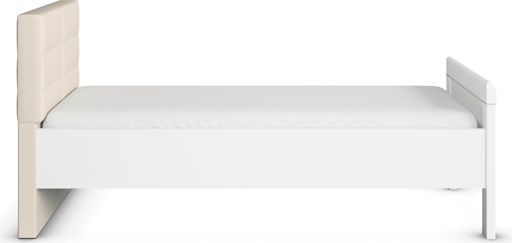 rauch Bett »Bett Einzelbett Stollenbett EVELYN«, in Komforthöhe mit Polsterkopfteil in elegantem Stil MADE IN GERMANY