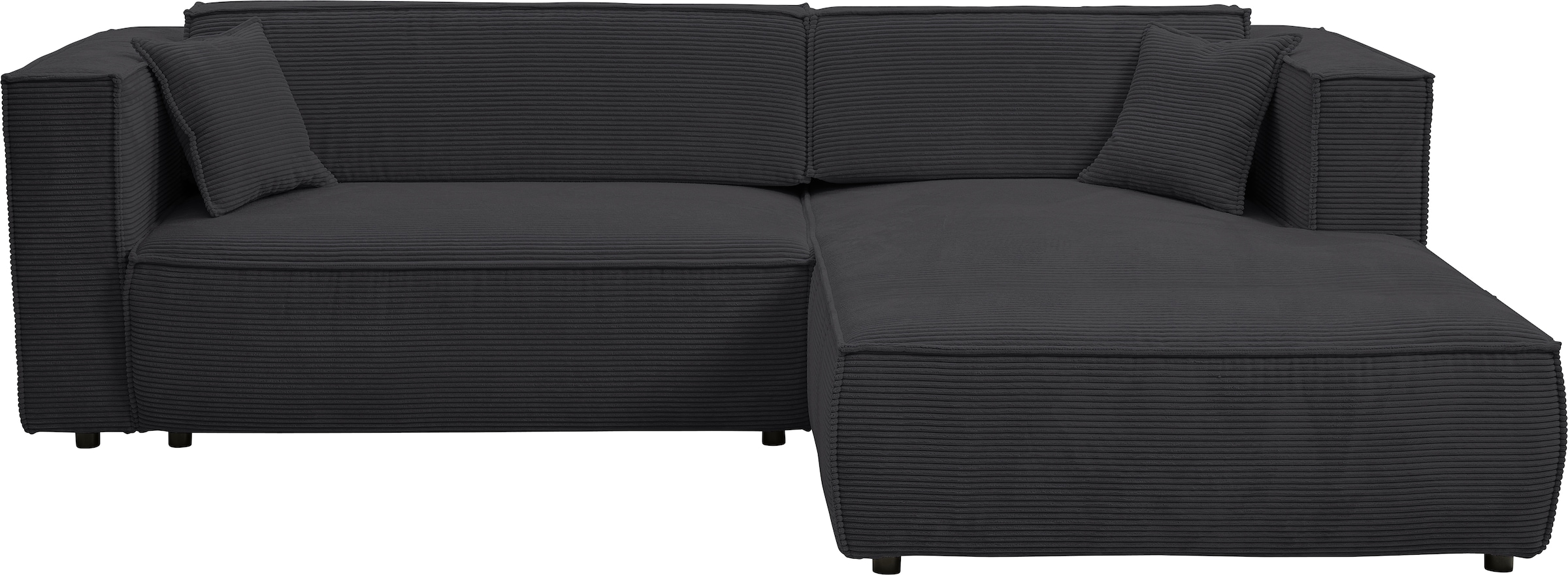 WERK2 Ecksofa »Atlanta-New 295 x 182 cm mit Bett & Bettkasten, Cord, zeitlos« Cord, L-Form, XXL, Schlaffunktion, Bettkasten