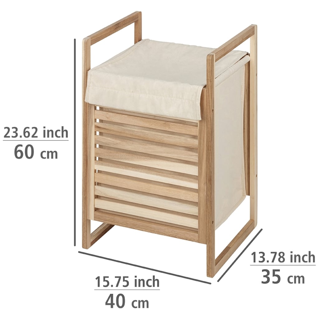 WENKO Wäschetruhe »Acina«, BxTxH: 40x35x60 cm, 40 Liter