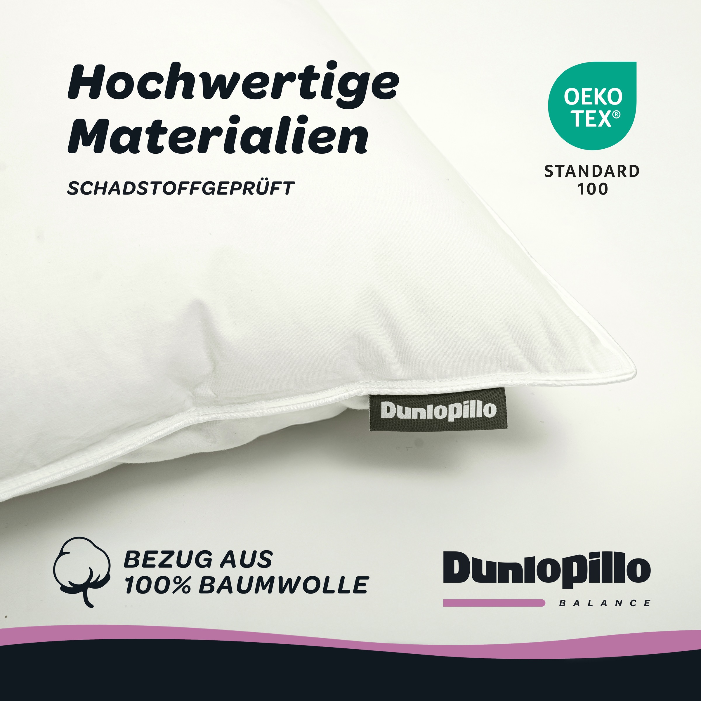 Dunlopillo Federkopfkissen »Balance« Füllung: 70% Federn & 30% Daunen Bezug: Baumwolle 1 Stk. tlg.