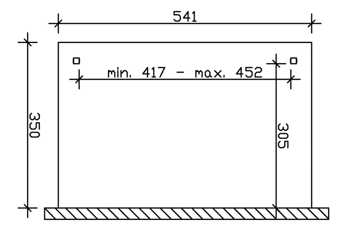 Skanholz Terrassendach »Ravenna«, 541 cm Breite, verschiedene Tiefen