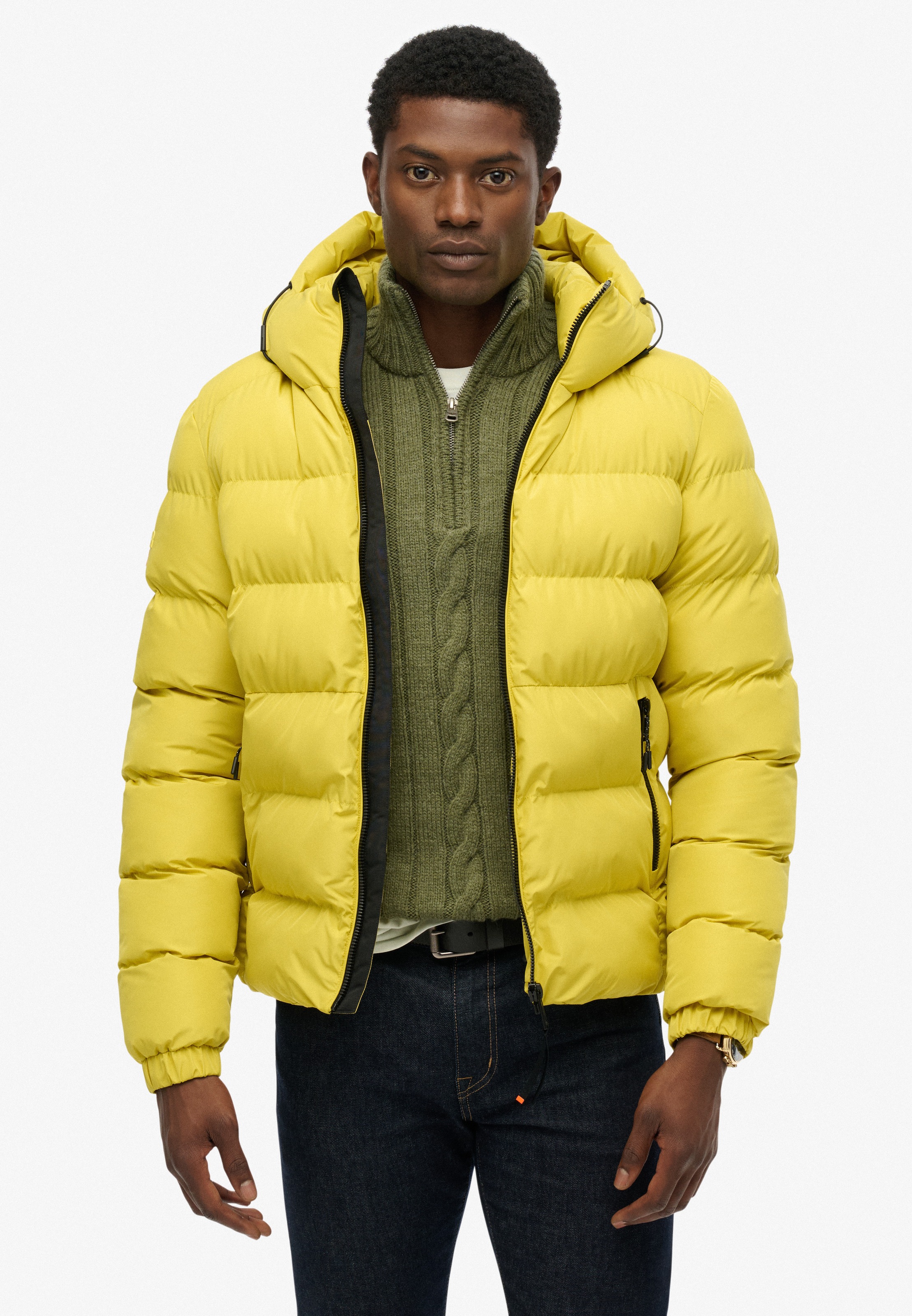 Superdry Steppjacke »HOODED SPORTS PUFFER JACKET« mit Kapuze