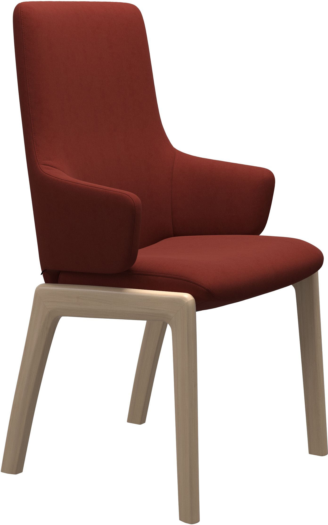 Stressless® Polsterstuhl »Laurel«, Microfaser DINAMICA, High Back mit Armlehne, Größe L, mit abgerundeten Beinen in Schwarz