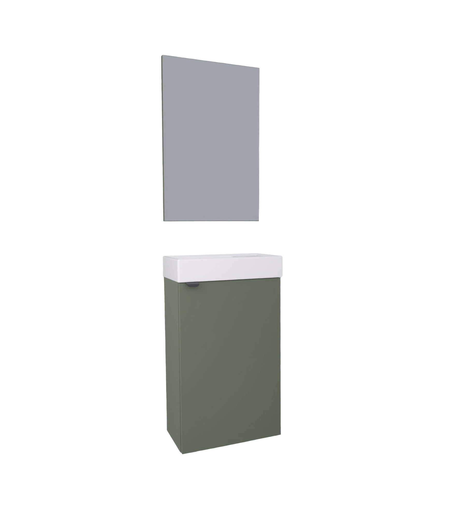 welltime Badmöbel-Set »Badmöbel-Set Gesa, Schrank mit Waschbecken und Spiegel, wandhängend«, Waschbeckenunterschrank mit Wachbecken und Spiegel