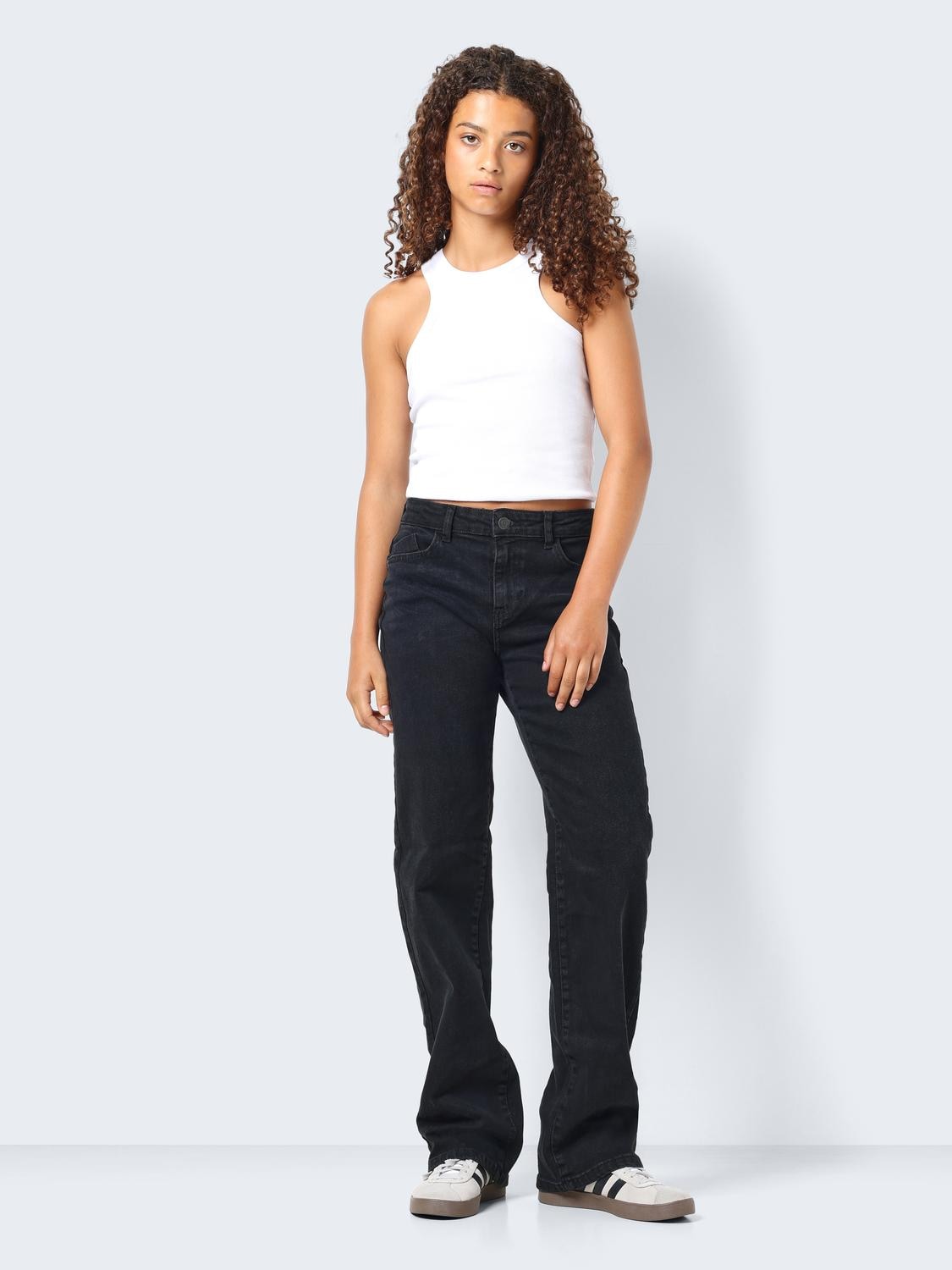 Noisy may Straight-Jeans »NMYOLANDA NW WIDE JEANS BLACK NOOS«, extra lang