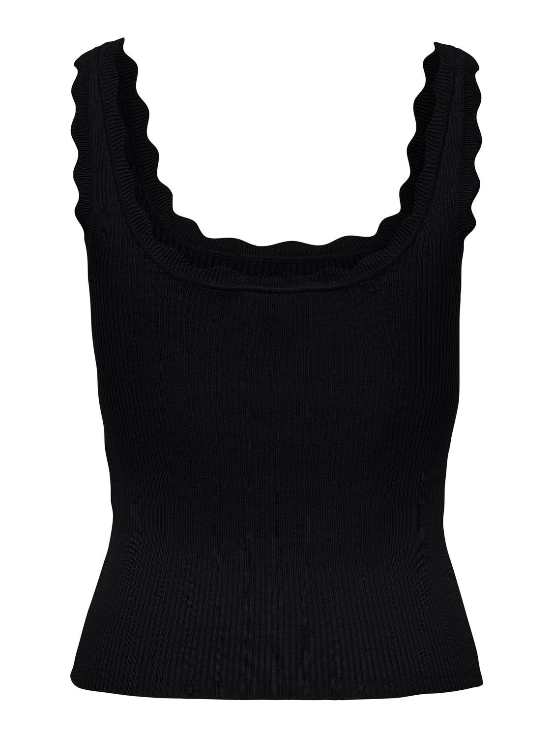 JDY Stricktop »JDYNANNA S/L SCALLOP EDGE TOP KNT NOOS«