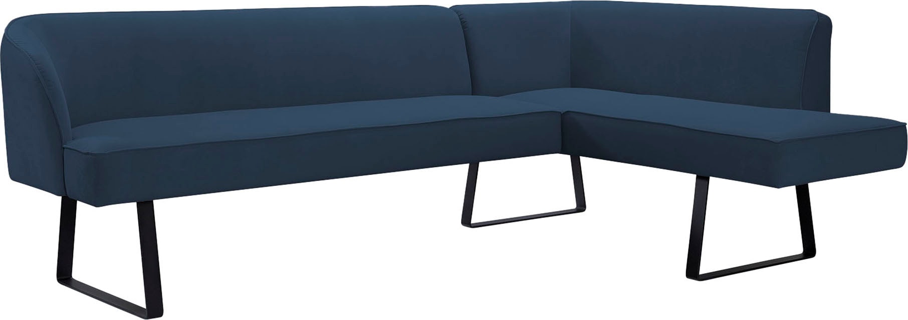 exxpo - sofa fashion Eckbank »Americano«, mit Keder und Metallfüßen, Bezug in verschiedenen Qualitäten