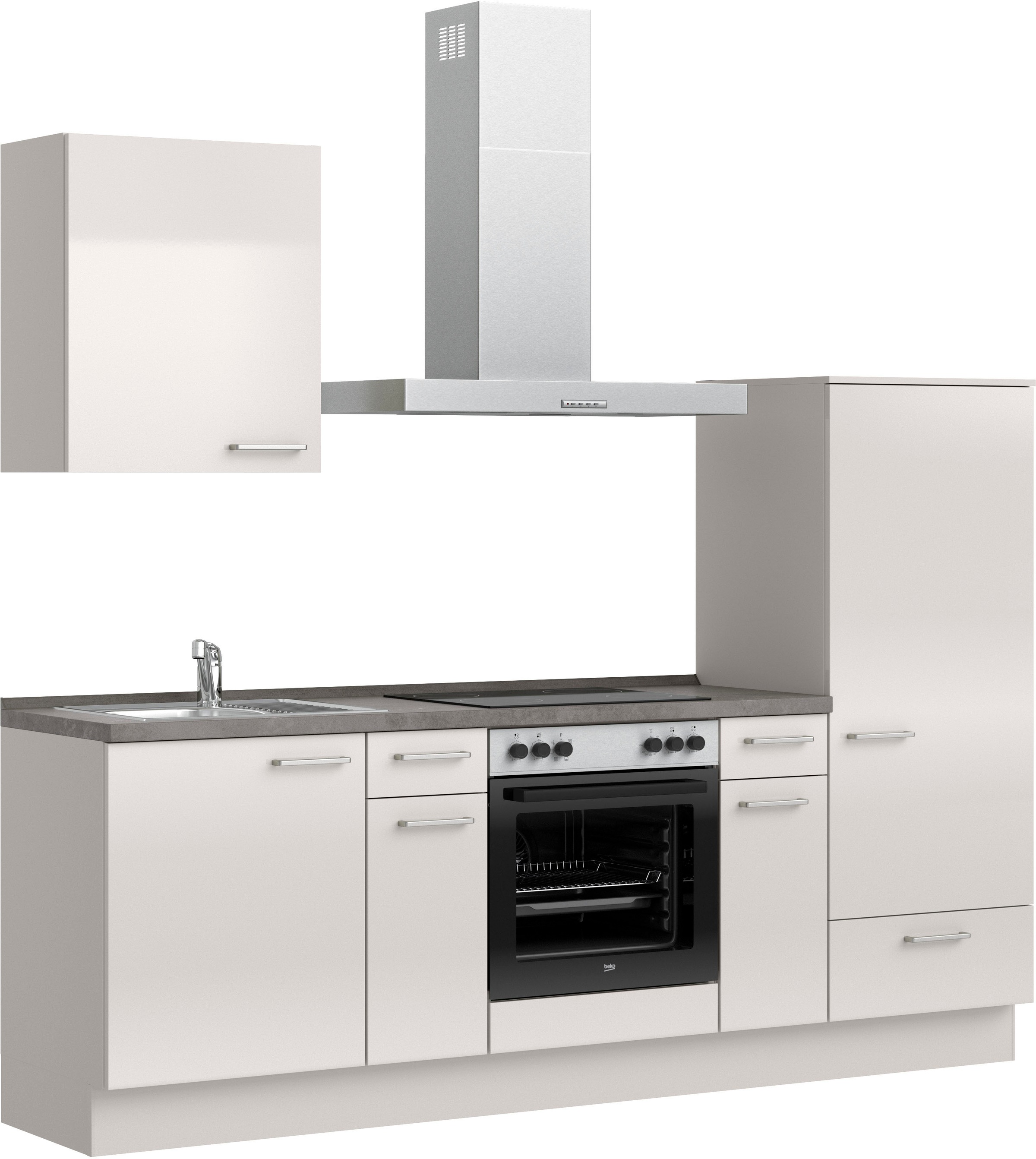 nobilia® Küchenzeile »"Flash I"« vormontiert, Ausrichtung wählbar, Breite 240 cm, wahlw. mit E-Geräten