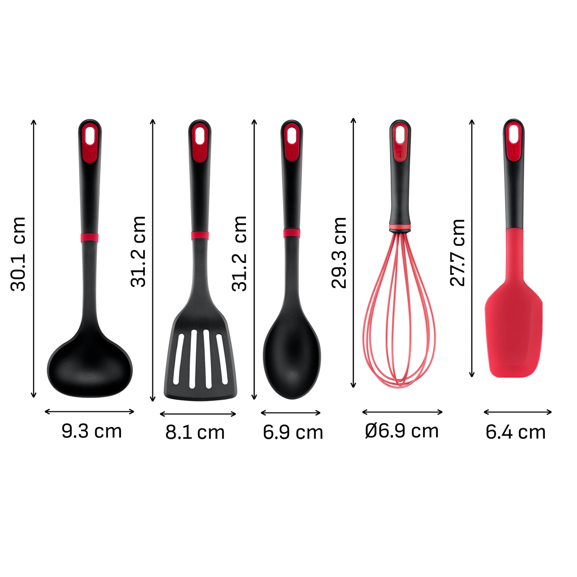 Tefal Kochbesteck-Set »Ingenio+« Silikon-Sicherheitsring, hitzebeständig bis 230°C, spülmaschinenfest