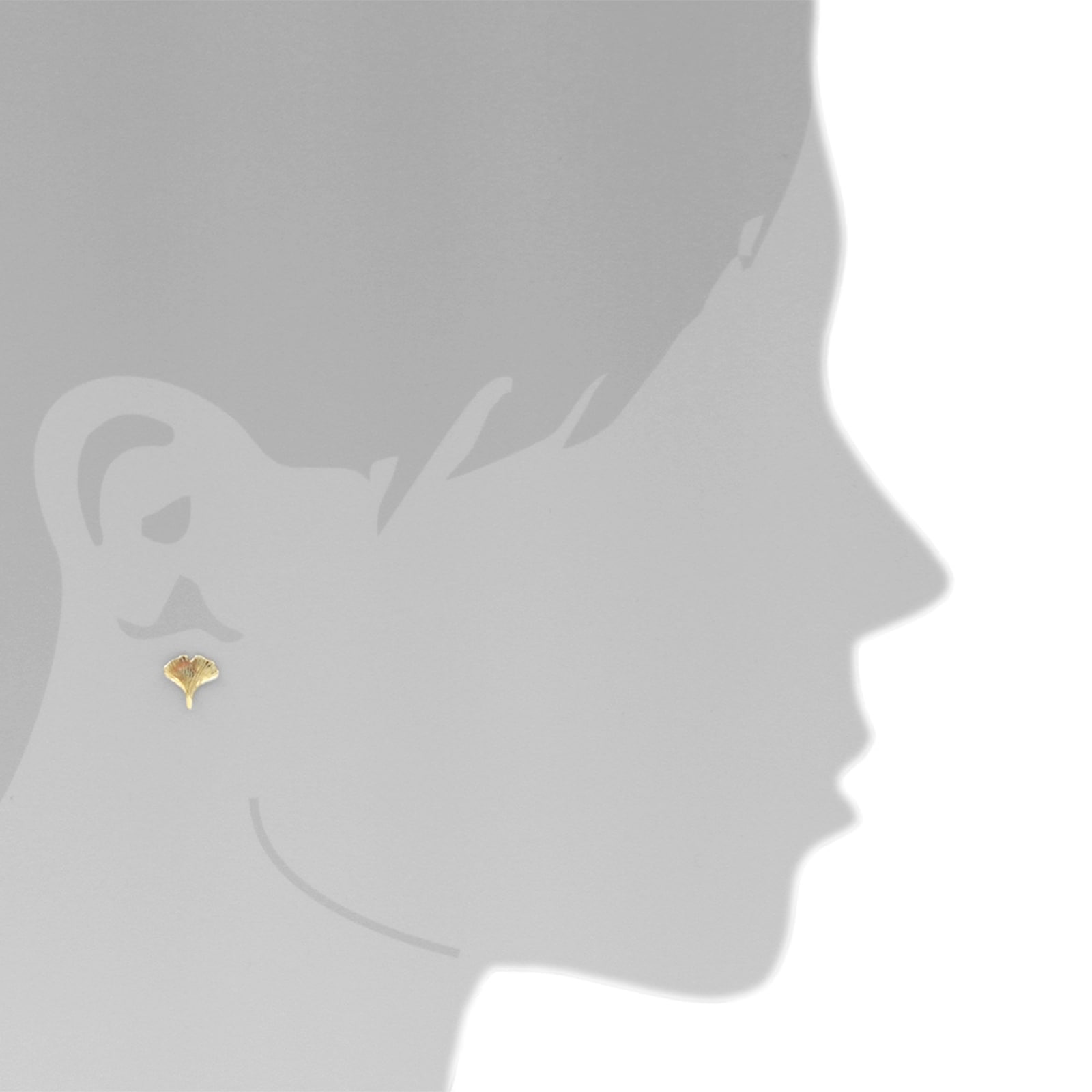 OSTSEE-SCHMUCK Paar Ohrstecker »Ostsee-Schmuck Ohrstecker Ginkgoblatt Ohrstecker Ginkgoblatt«, (2 tlg.)