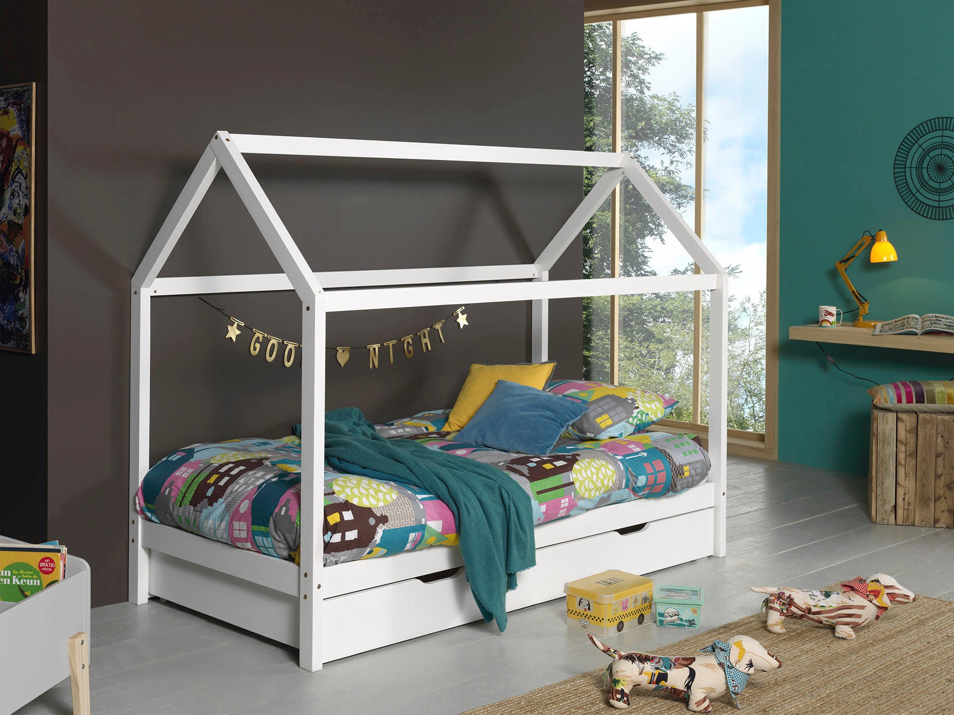 Vipack Hausbett "Dallas", (Made in Europe), Ein Hausbett in Massivholz mit günstig online kaufen