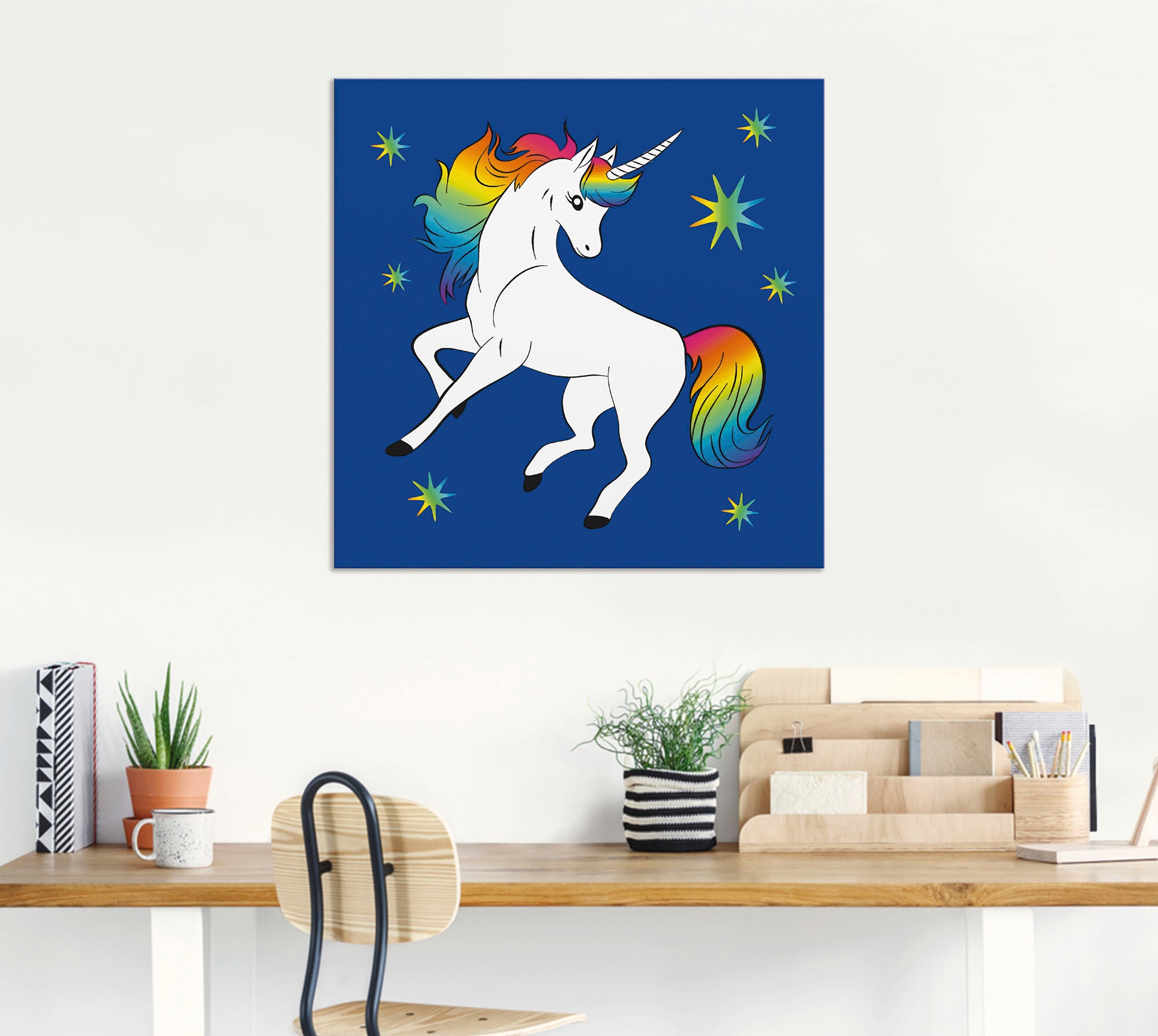 Artland Wandbild »Einhorn«, Tiere, (1 St.), als Alubild, Leinwandbild, Wandaufkleber oder Poster in versch. Größen