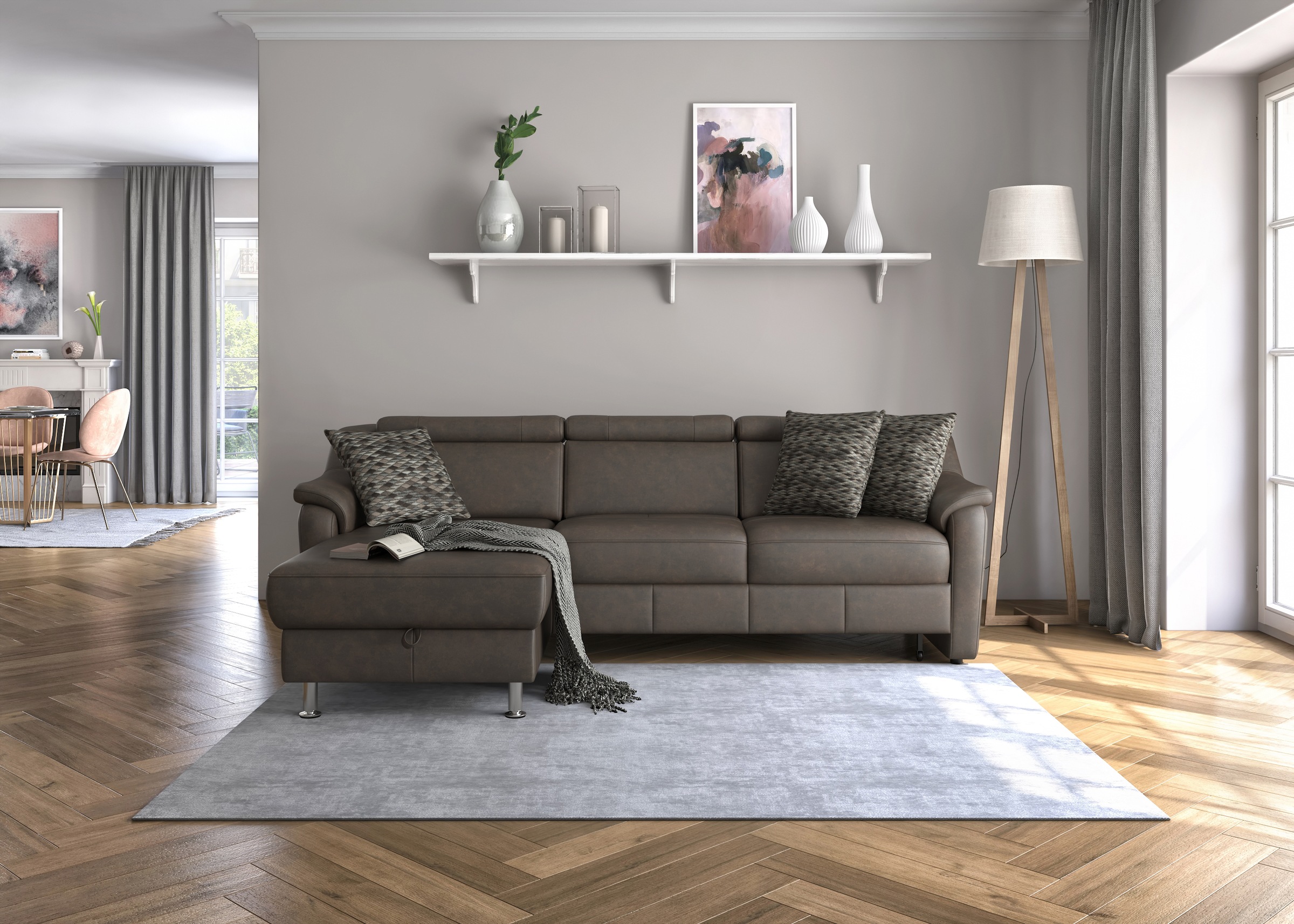 sit&more Ecksofa »Freetown L-Form« inklusive Kopfteilverstellung und komfor günstig online kaufen