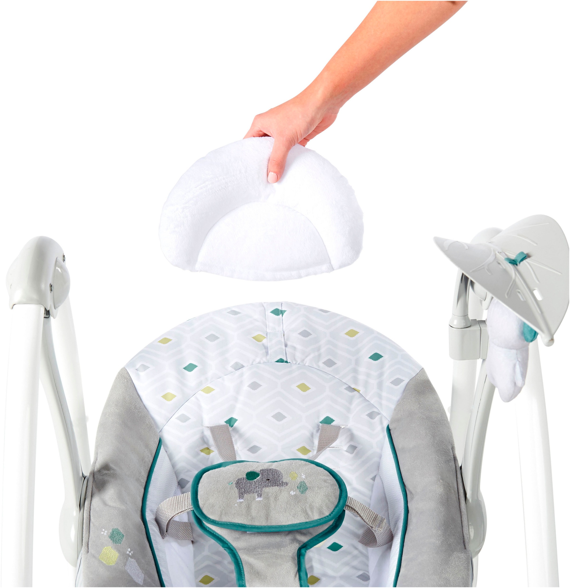ingenuity Babyschaukel »ConvertMe Swing-2-Seat Portable Swing - Nash«, mit automatischer Schaukelfunktion und Sound-Effekt