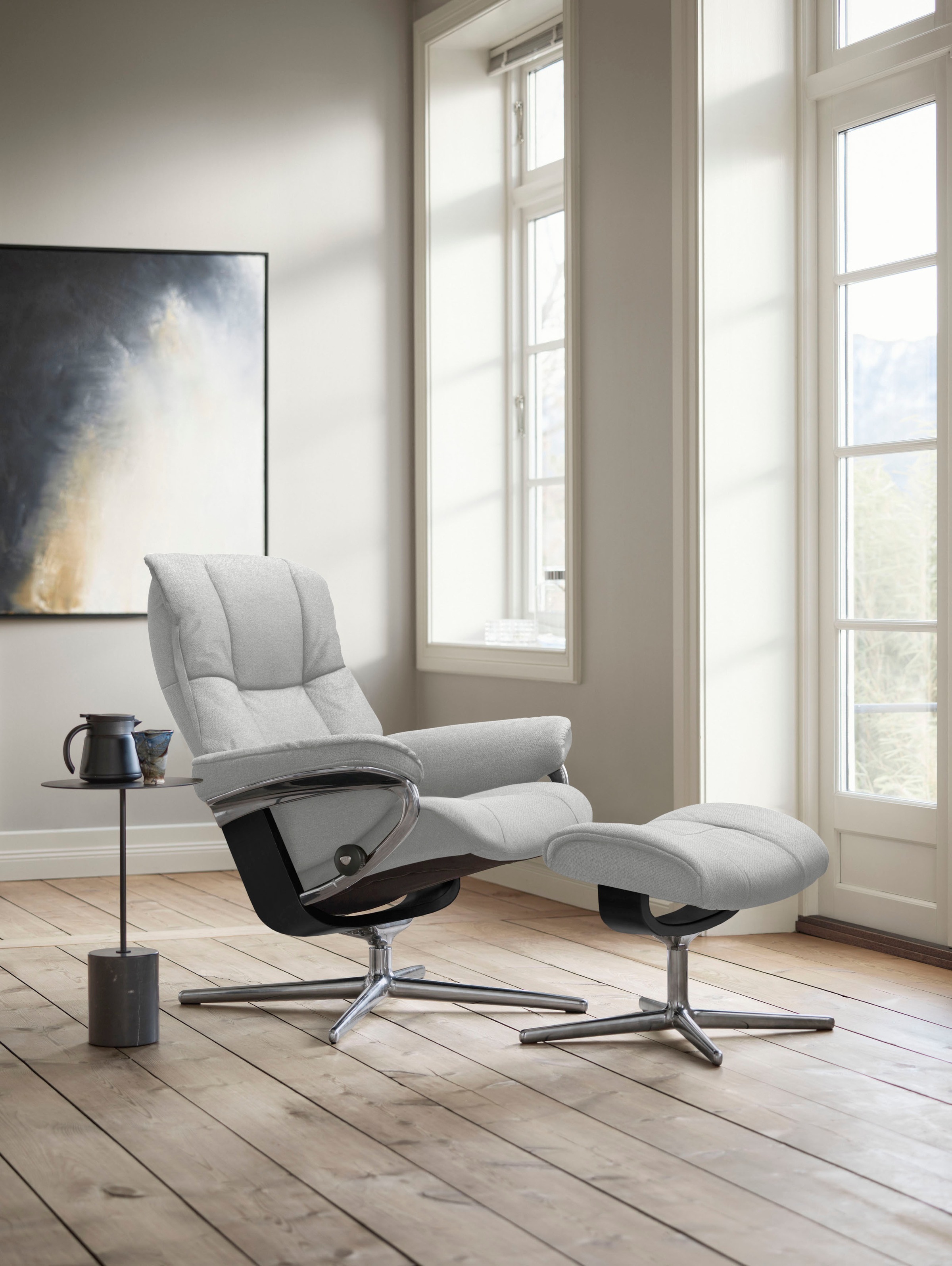 Stressless® Fußhocker »Mayfair«, mit Cross Base, Größe S, M & L, Holzakzent Schwarz