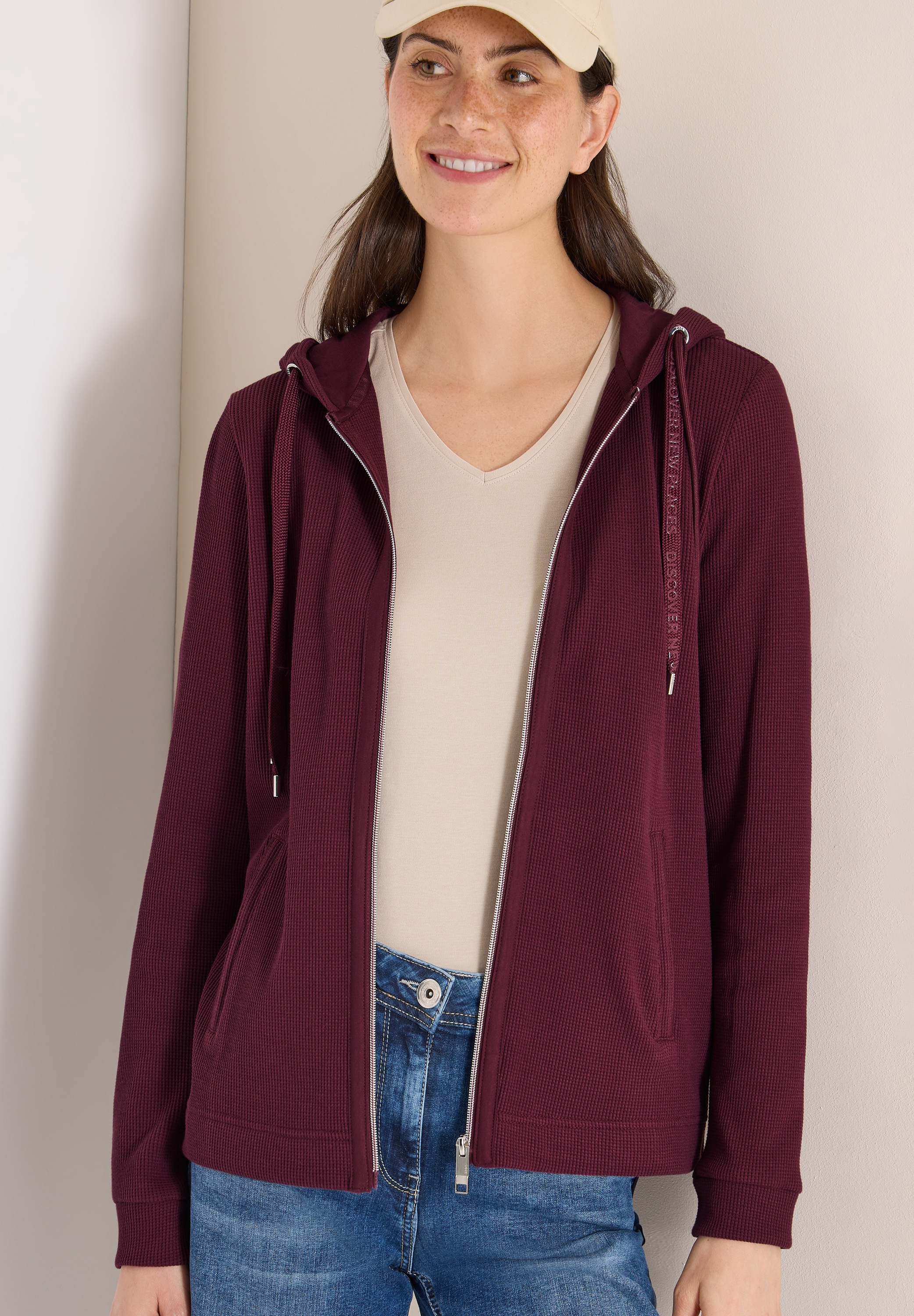 Cecil Sweatjacke mit Kapuze