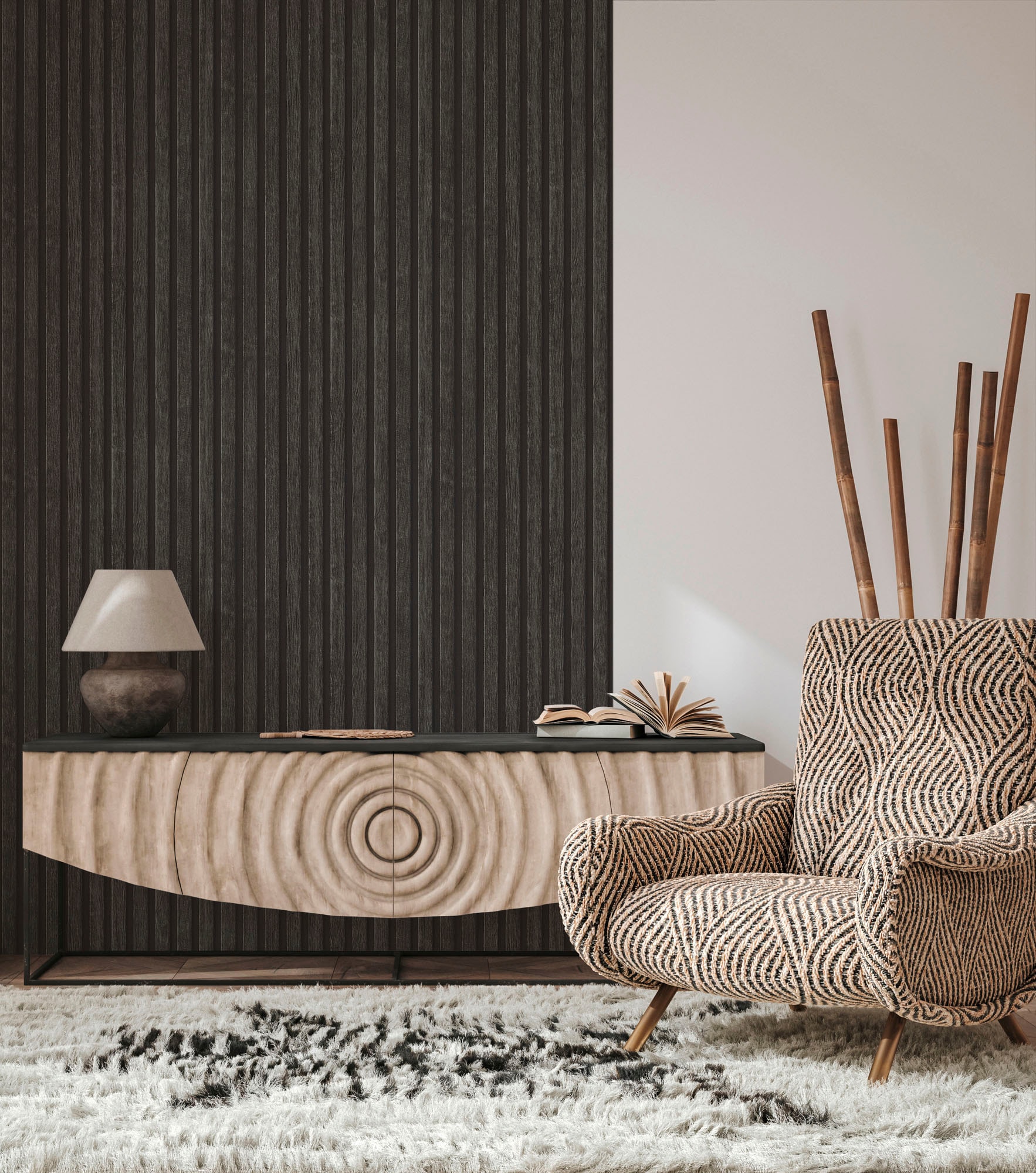 A.S. Création Vliestapete »PrintWalls II Skandinavische Holzpaneele«, matt-gemustert-neutral, Holzoptik Vlies Vlies Wand Tapeten Wohnzimmer Schlafzimmer Küche Optik