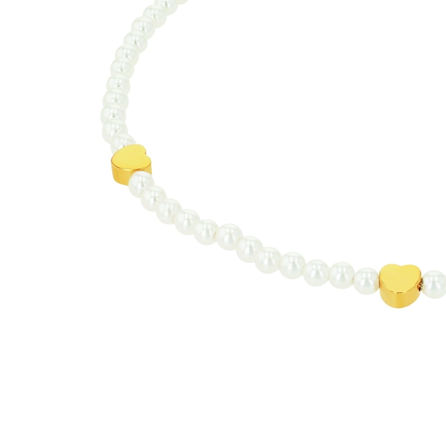 Amor Fußkette »mit Herzen« mit Glasperle