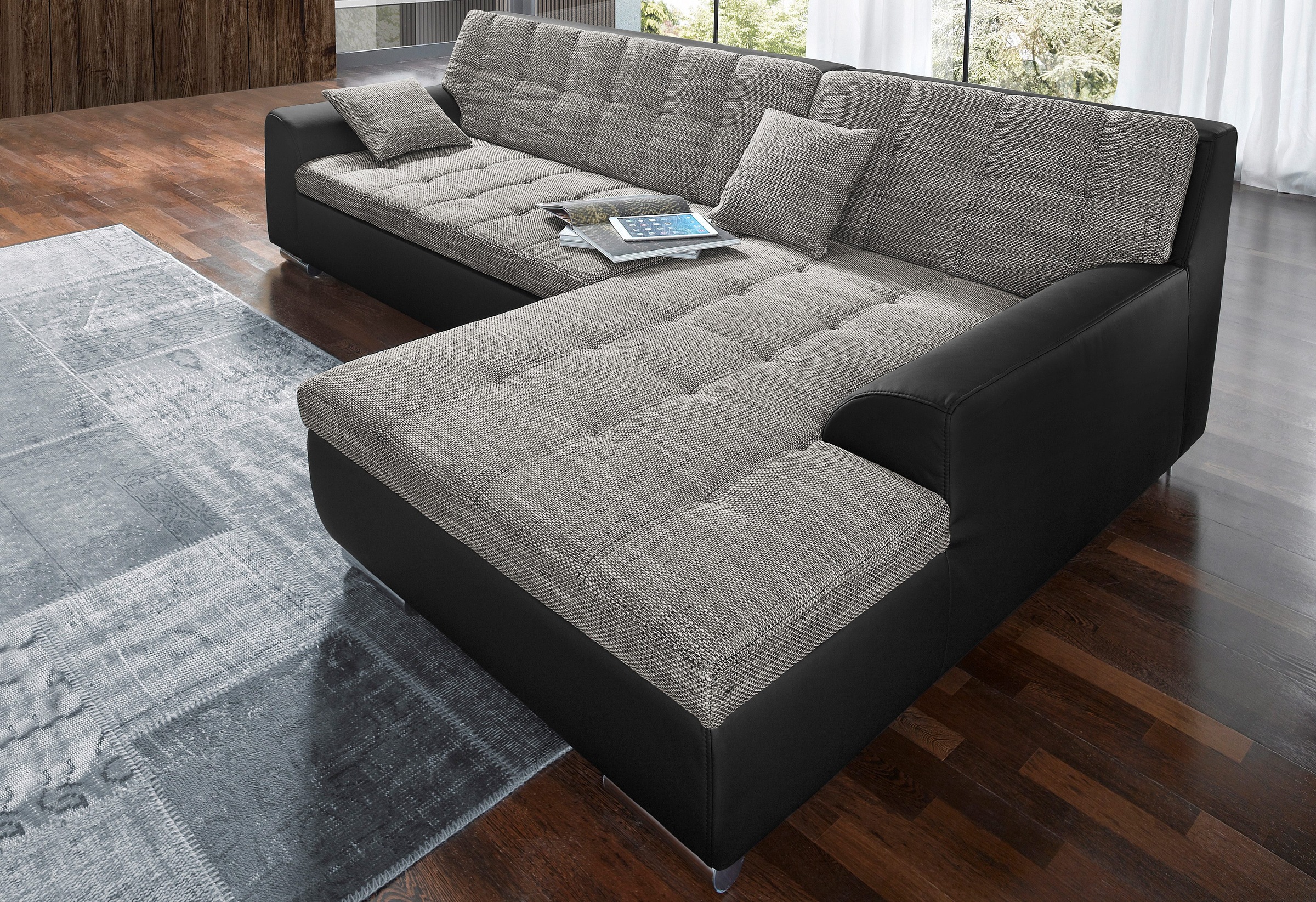 DOMO collection Ecksofa »Treviso viele Bezüge, auch in Cord, L-Form, B/T/H: günstig online kaufen