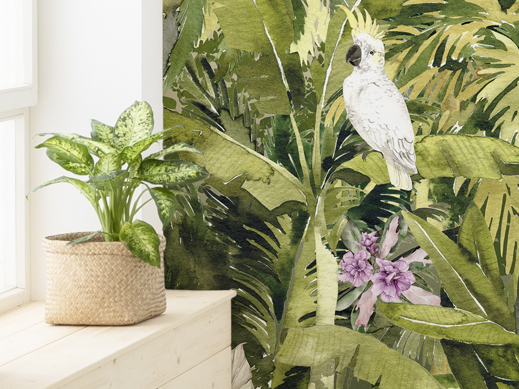 Komar Fototapete »Jungle Expedition«, bedruckt, 350 x 250 cm (Breite x Höhe) - Tapete, Vlies, Wohnzimmer, Schlafzimmer