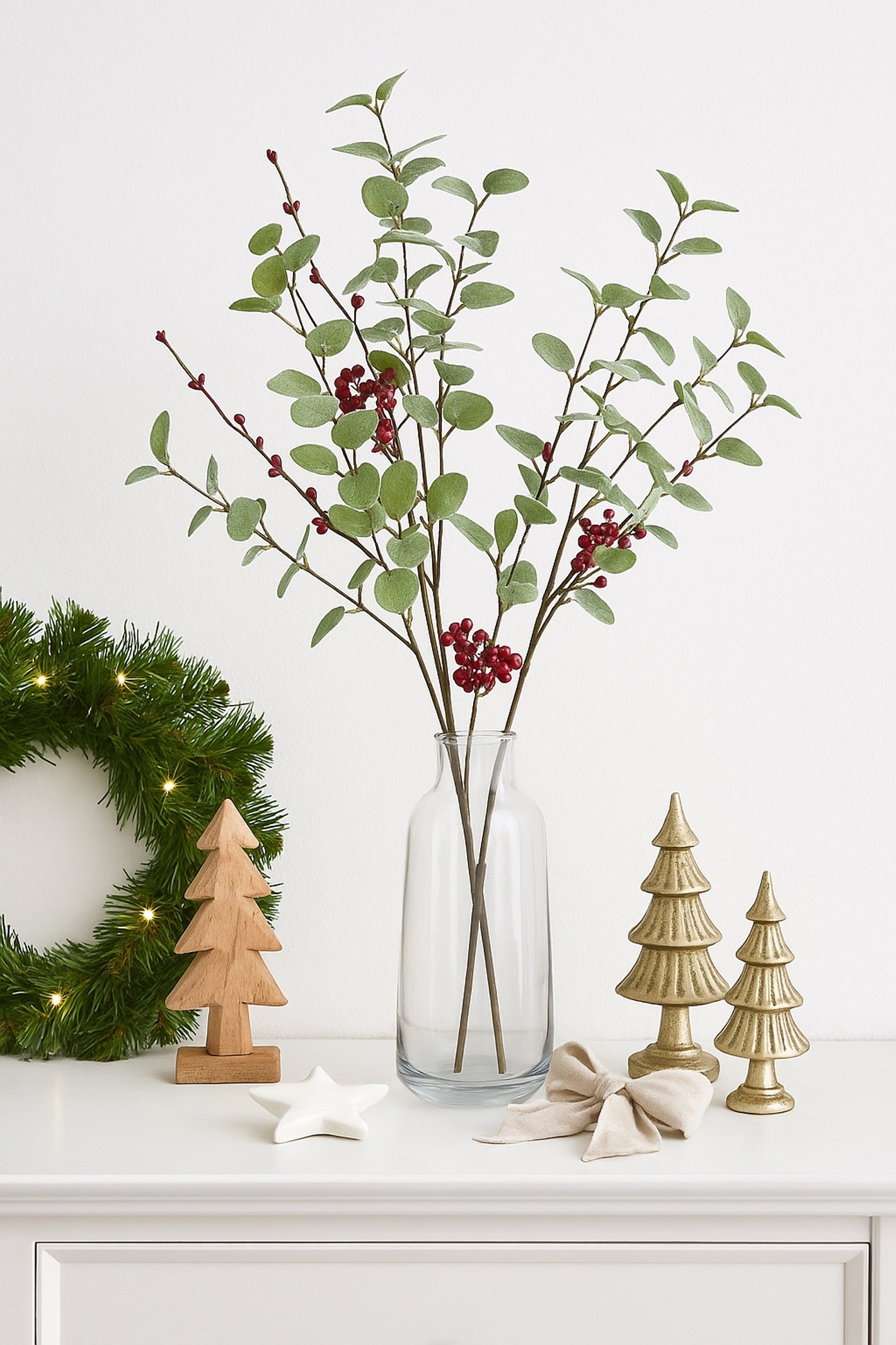 I.GE.A. Kunstzweig »Eukalyptuszweig« mit Beeren 2er Set Dekozweig Kunstblum günstig online kaufen