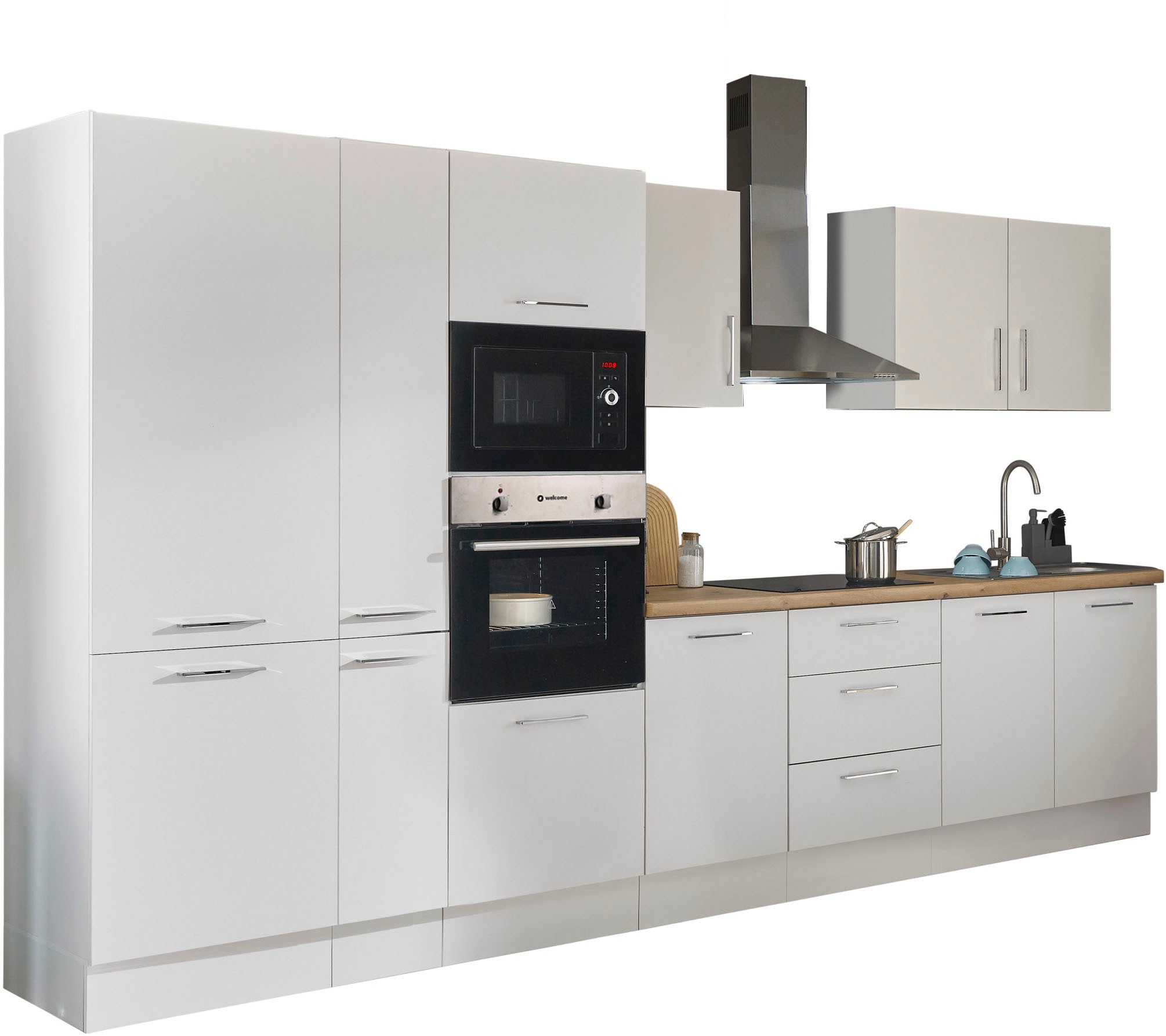 BASIC by Balculina Küchenzeile »Turin«, Breite 360 cm, wahlweise mit E-Geräten
