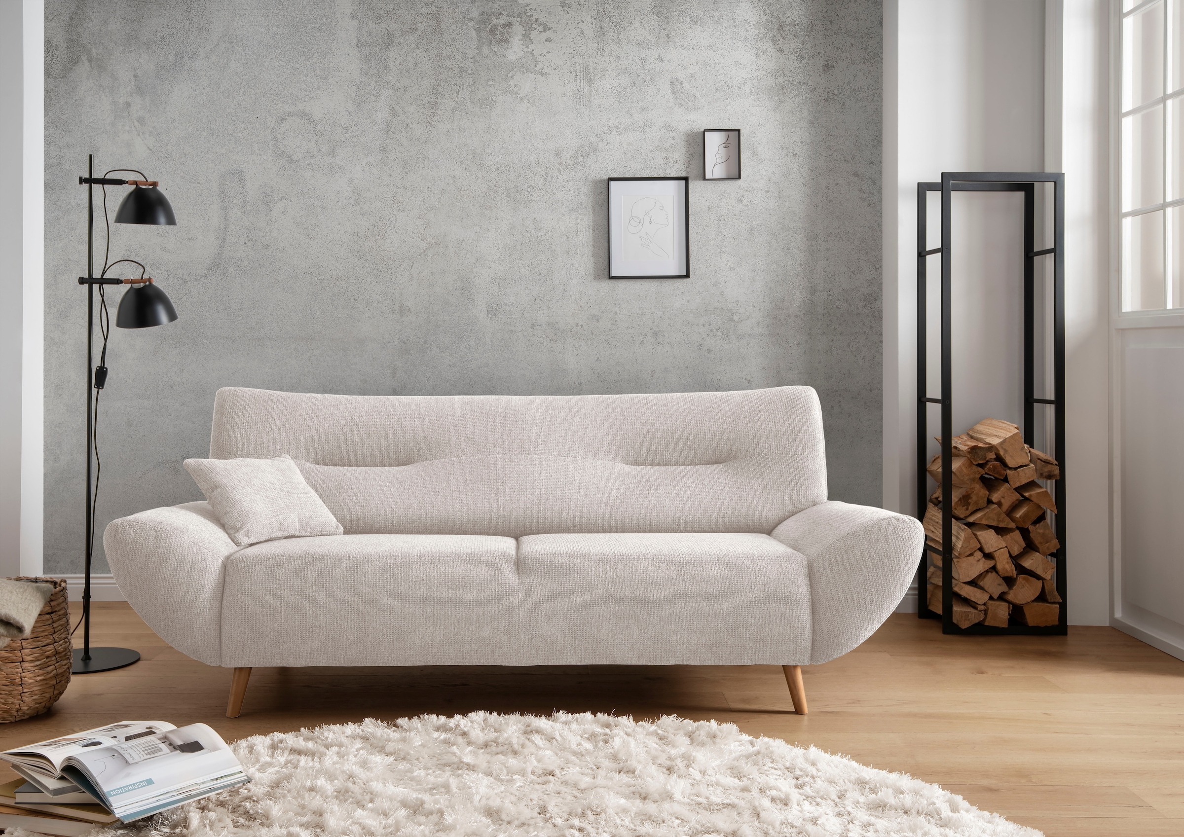 INOSIGN 3-Sitzer "Drago" frei im Raum stellbar, inkl. 1 Zierkissen günstig online kaufen