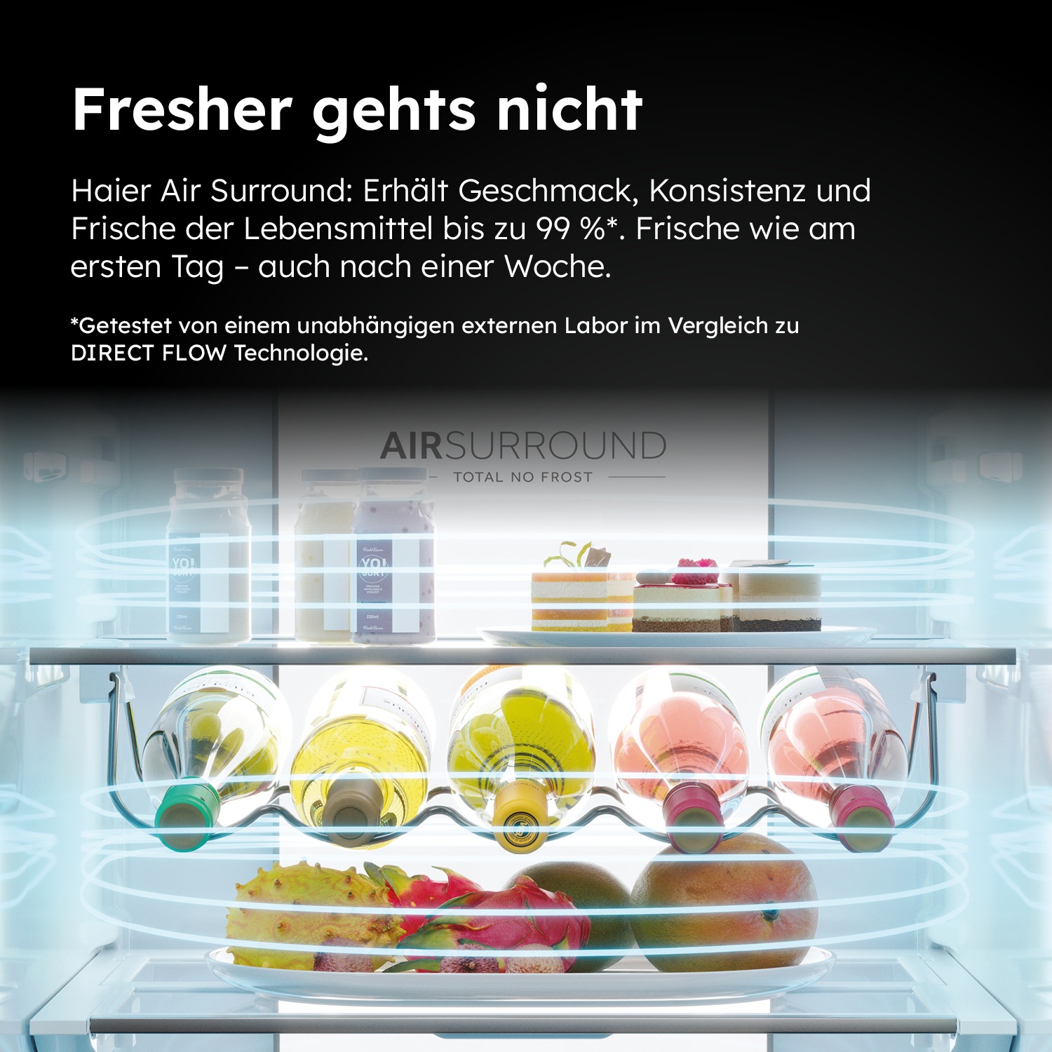 Haier Kühl-/Gefrierkombination 2D 60 SERIES 7 »HDPW7620ANPK«, Daylight: LED-Lichtsäule für optimale Sicht