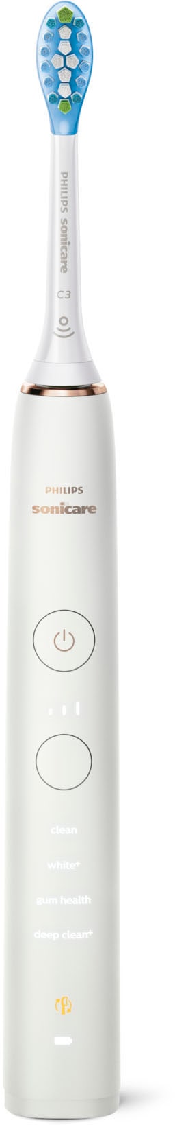 Philips Sonicare Elektrische Zahnbürste »HX9914/55«, 2 St. Aufsteckbürsten, DiamondClean Premium Schallzahnbürste, Doppelpack inkl. Ladeglas